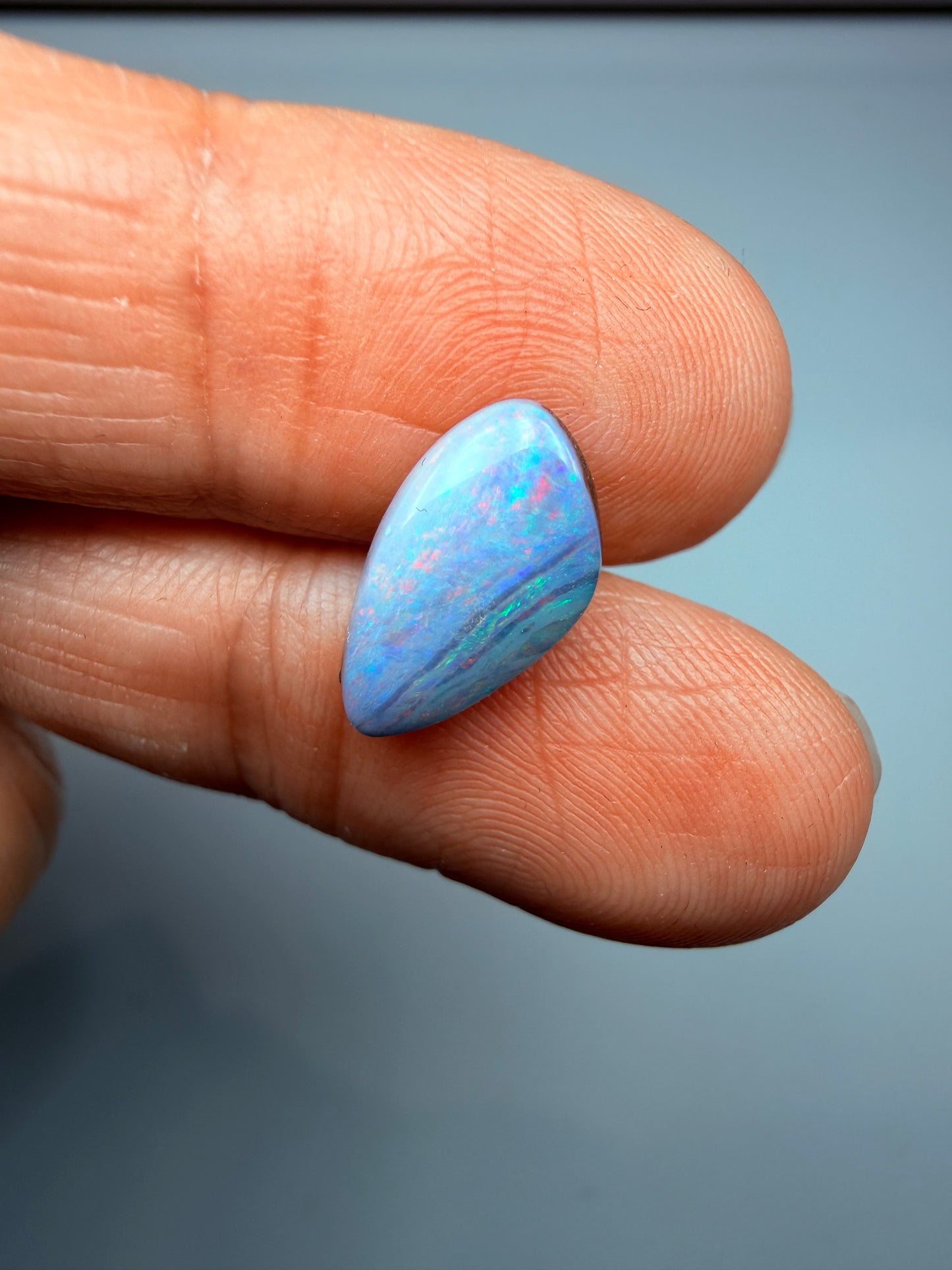 Red Flame. Solid Boulder Opal. 2.10 Ct