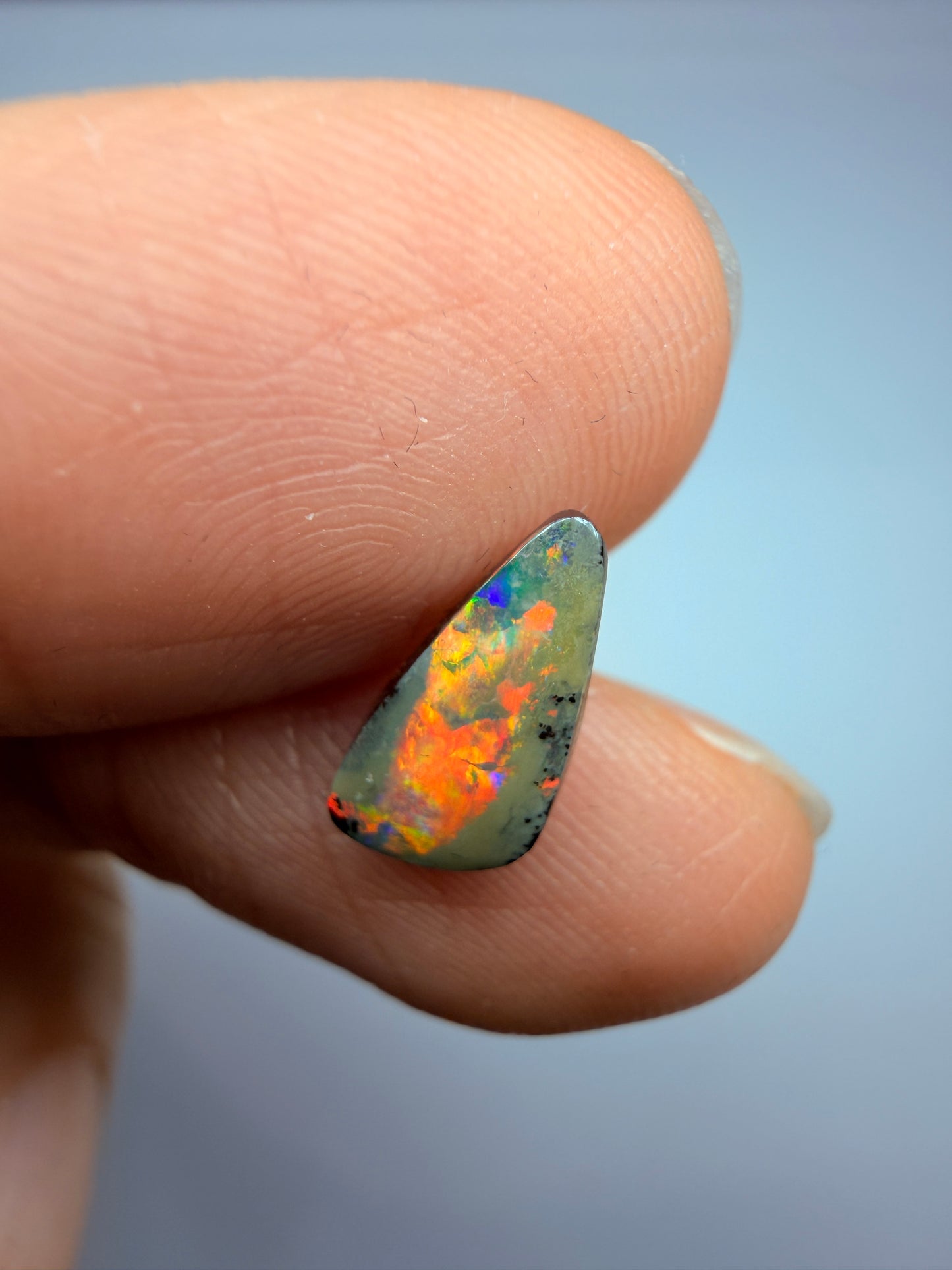 Reflecting Pool. Solid Boulder Opal. 1.12 Ct