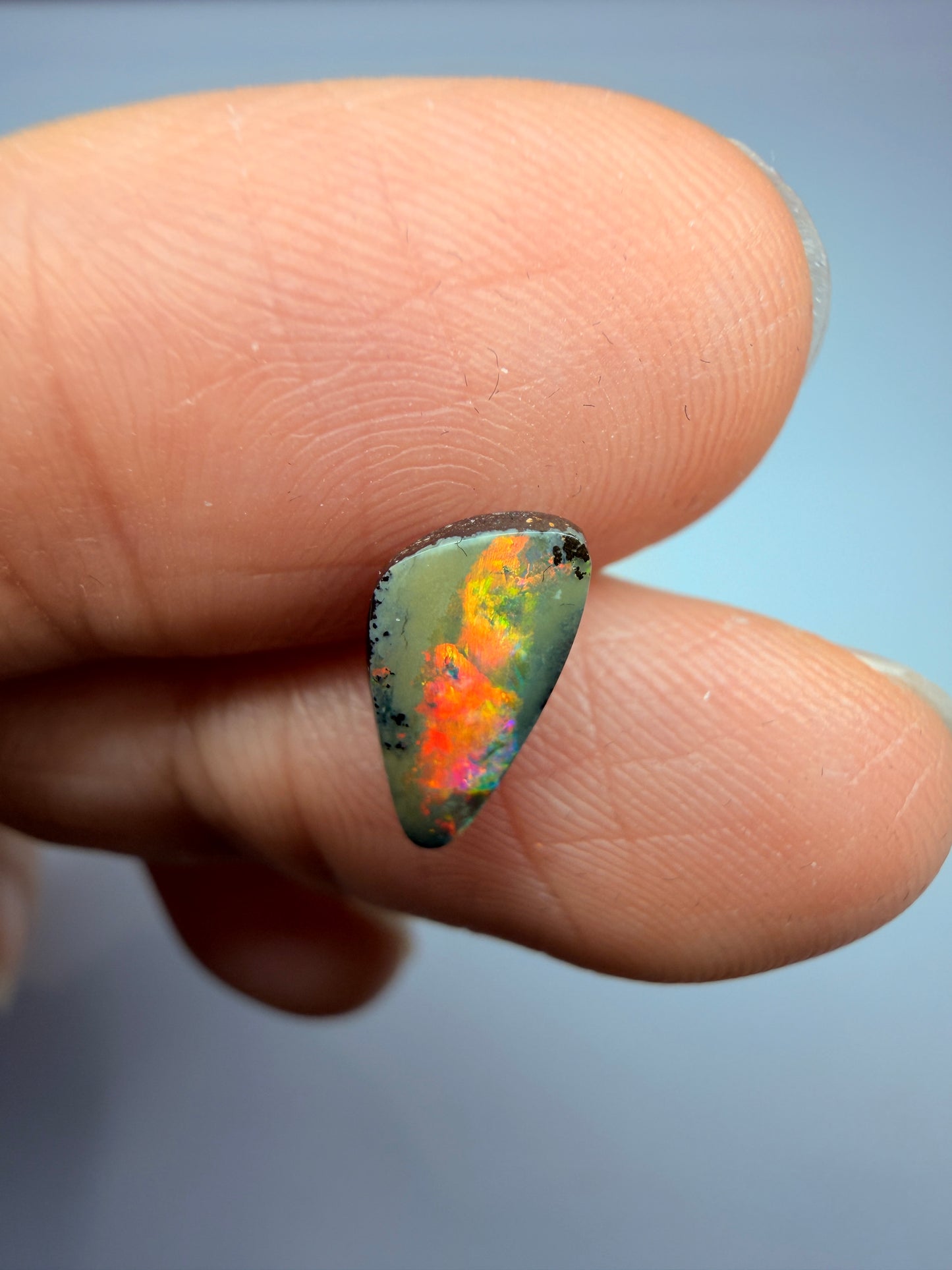 Reflecting Pool. Solid Boulder Opal. 1.12 Ct