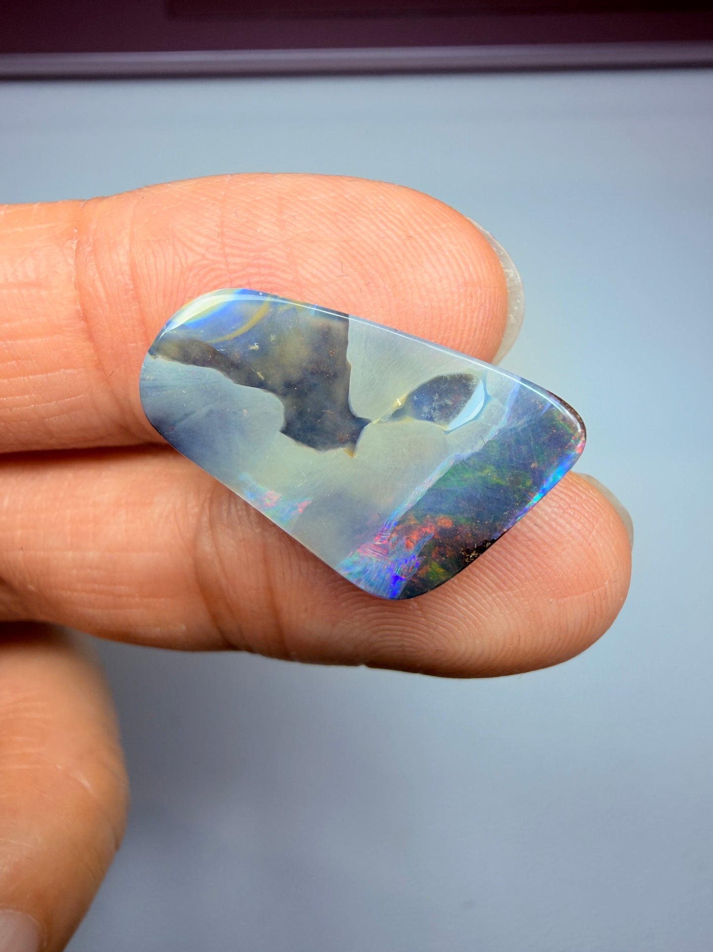 Red Tailplane. Solid Boulder Opal. 8.8 Ct