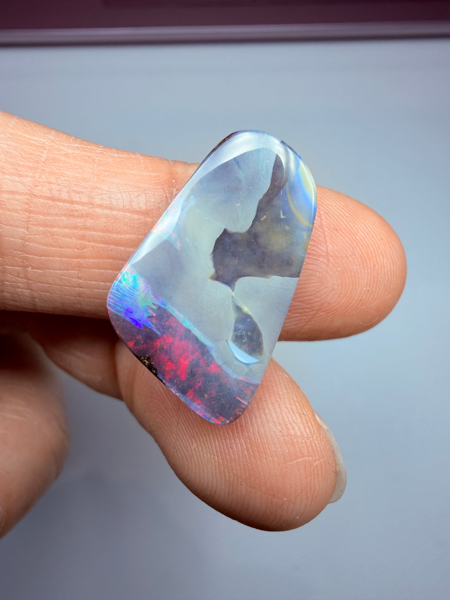 Red Tailplane. Solid Boulder Opal. 8.8 Ct