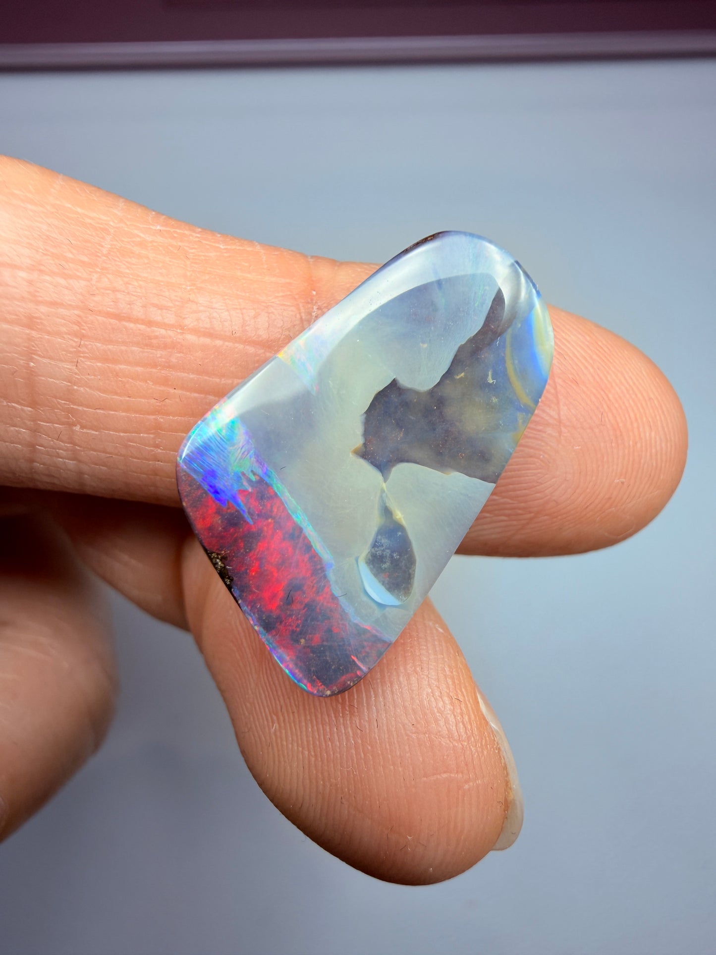Red Tailplane. Solid Boulder Opal. 8.8 Ct