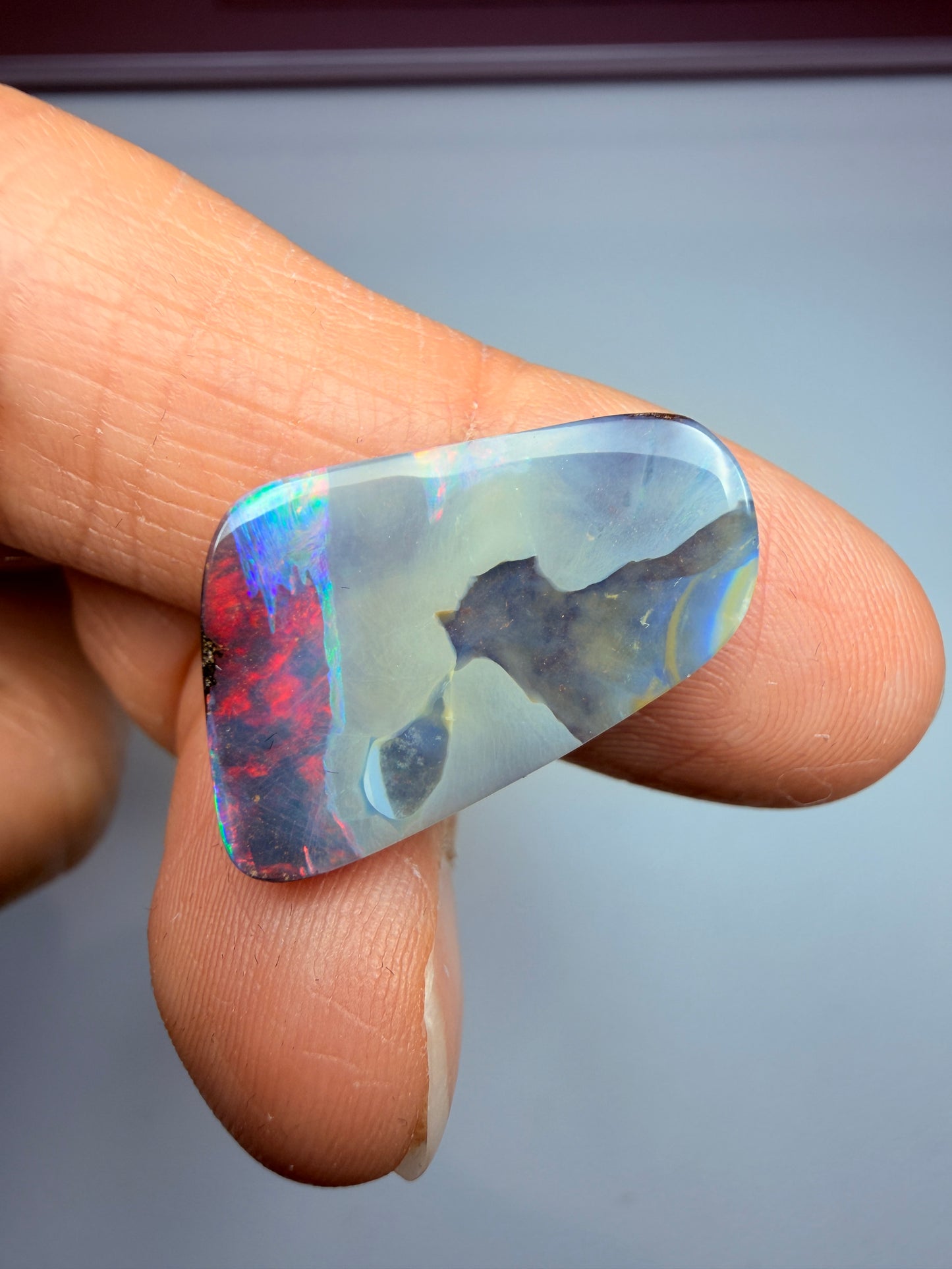Red Tailplane. Solid Boulder Opal. 8.8 Ct