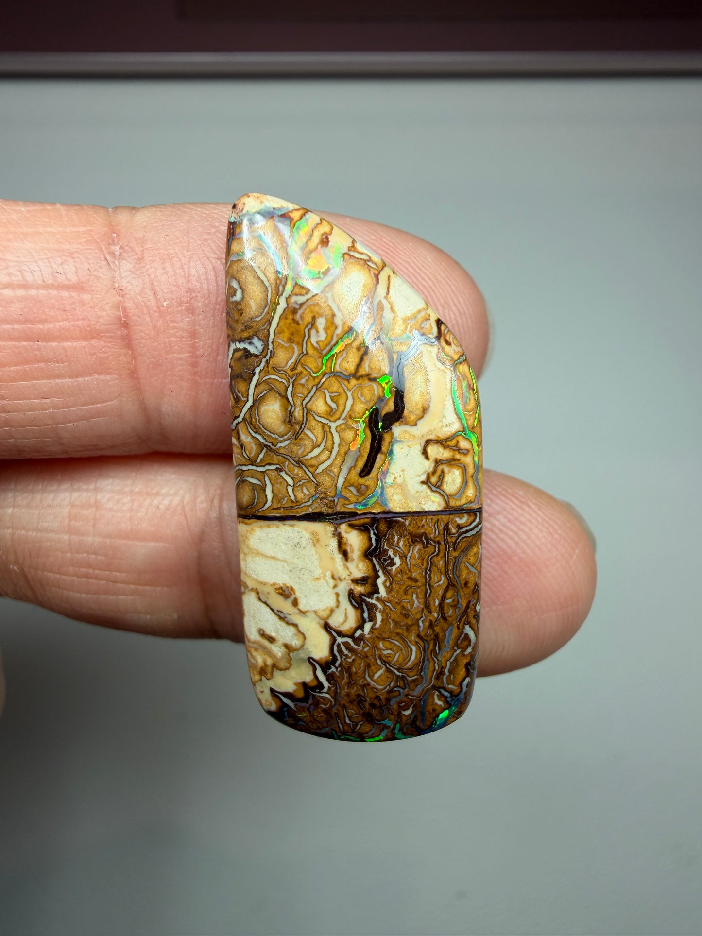 Natural Wonder. Solid Boulder Opal. 15.76 Ct