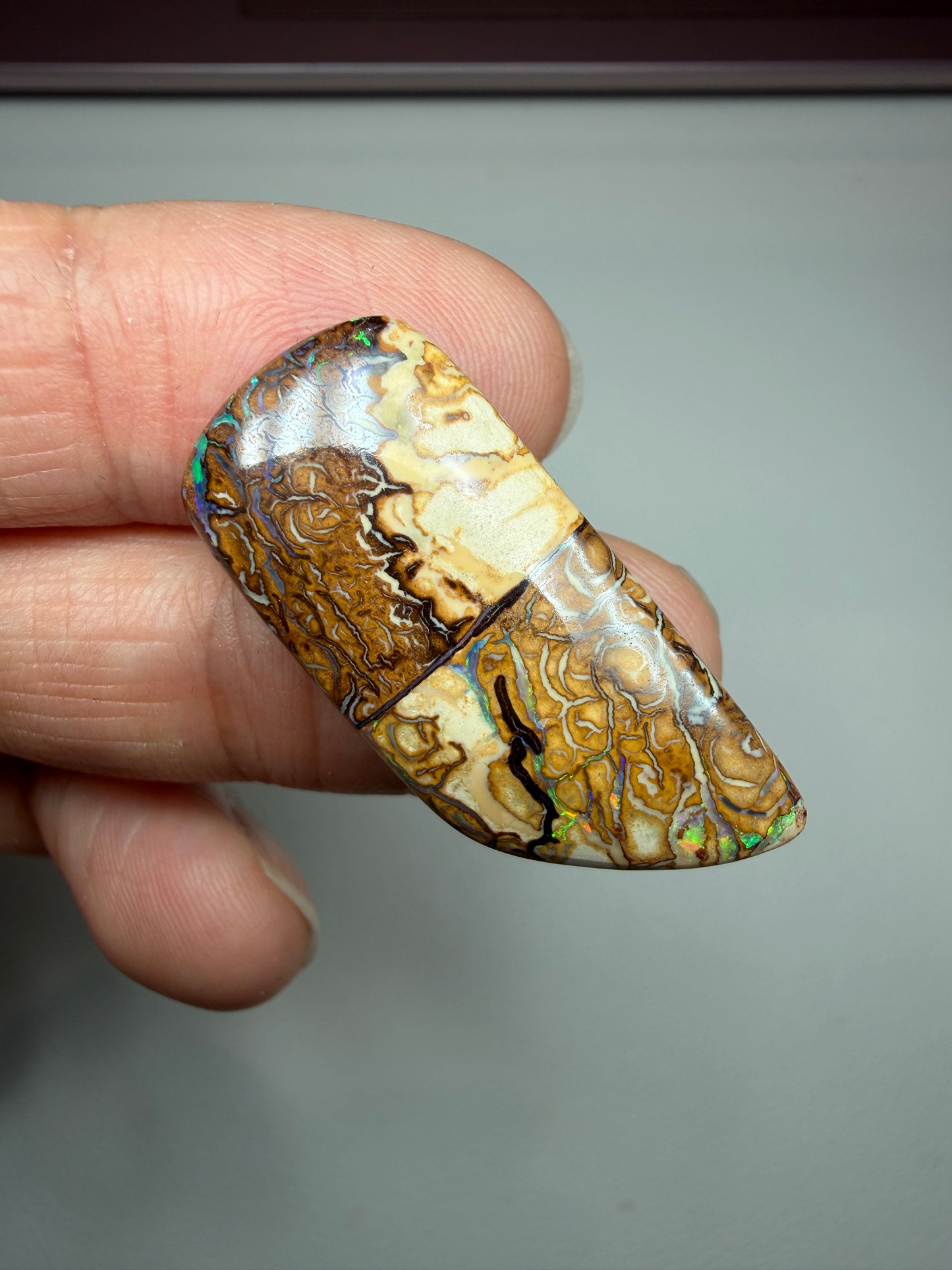 Natural Wonder. Solid Boulder Opal. 15.76 Ct