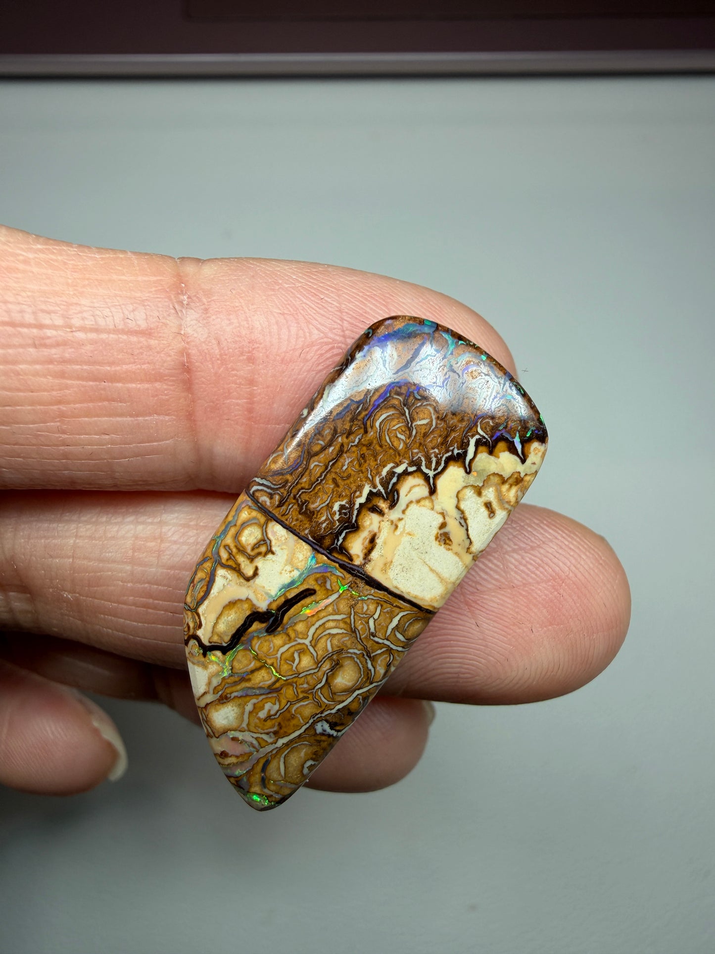 Natural Wonder. Solid Boulder Opal. 15.76 Ct