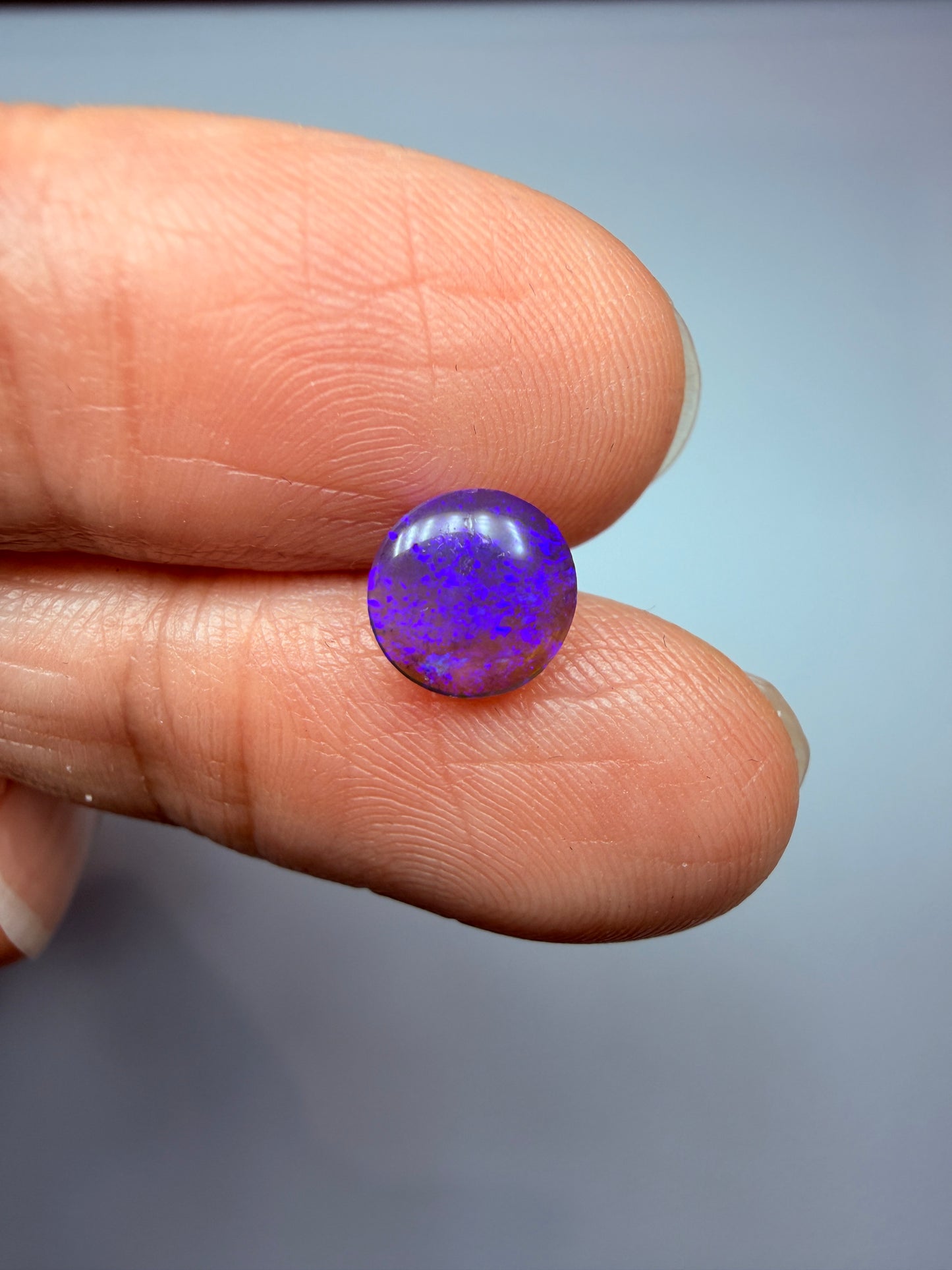 Lilac Lens. Lightning Ridge Solid Crystal Opal. 0.82 Ct