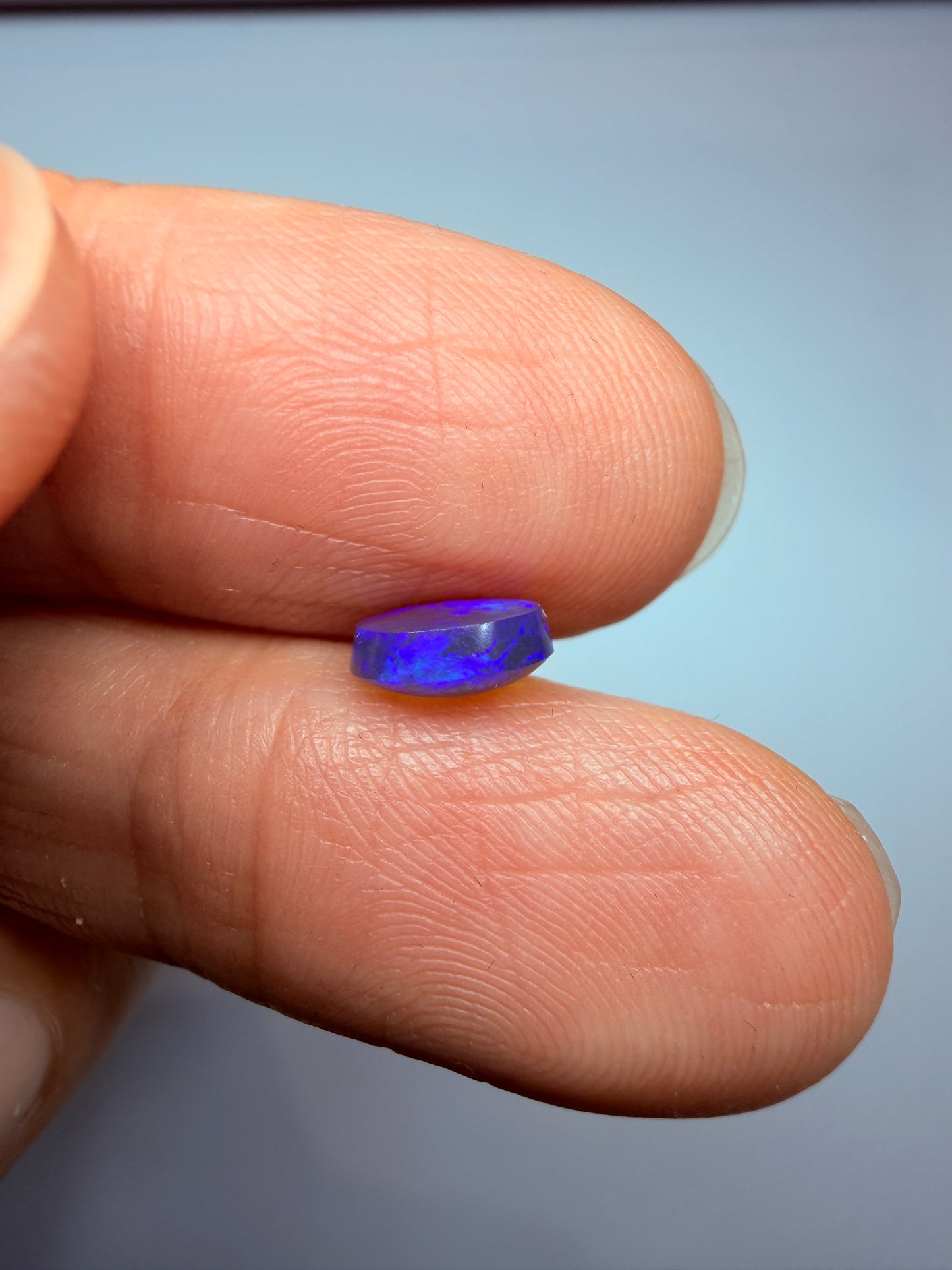 Lilac Lens. Lightning Ridge Solid Crystal Opal. 0.82 Ct