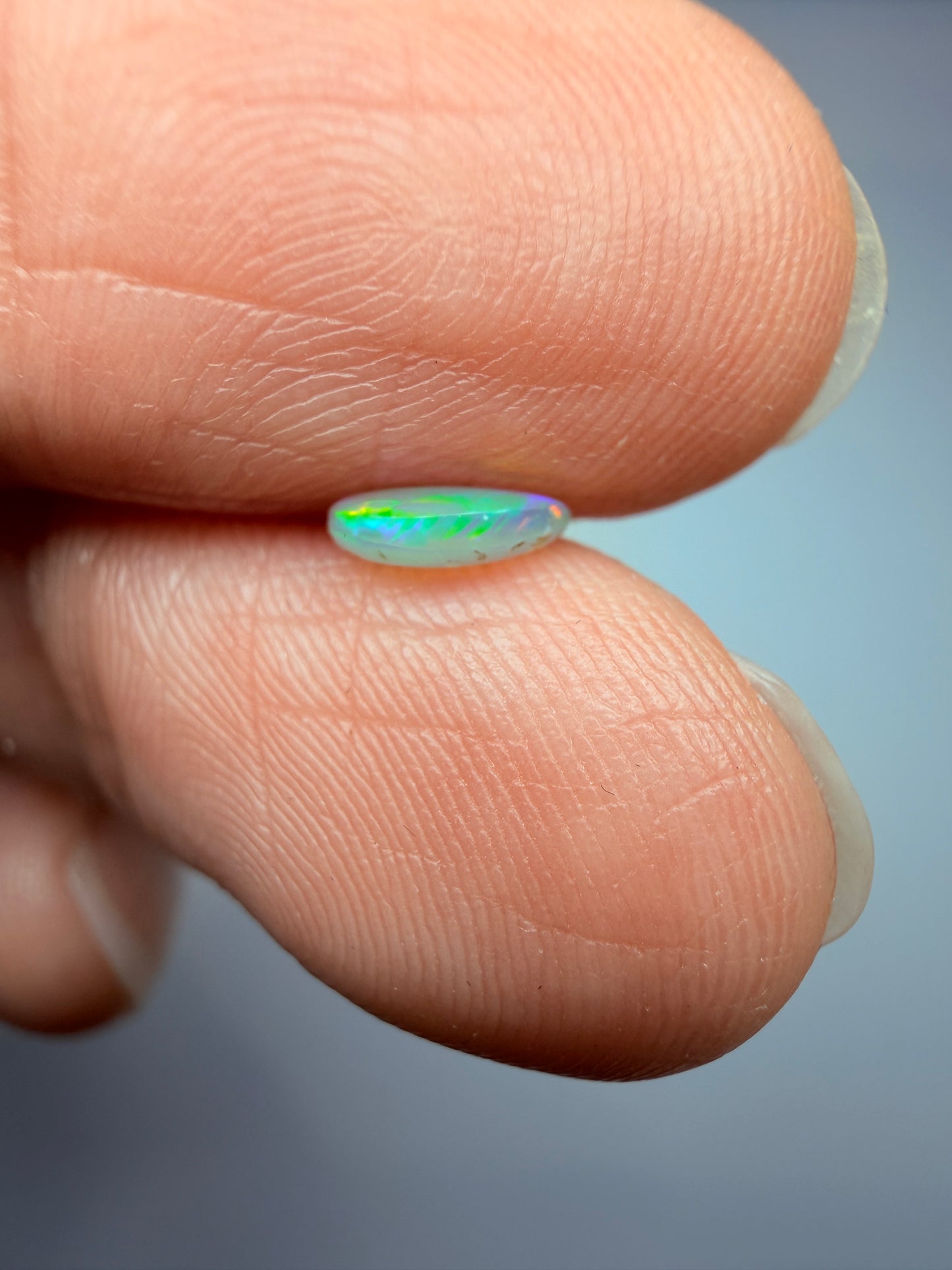 Petite Pear. Lightning Ridge Solid Crystal Opal. 0.26 Ct