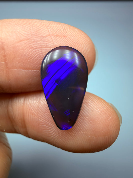 Black Aubergine. Lightning Ridge Solid Opal. 2.76 Ct