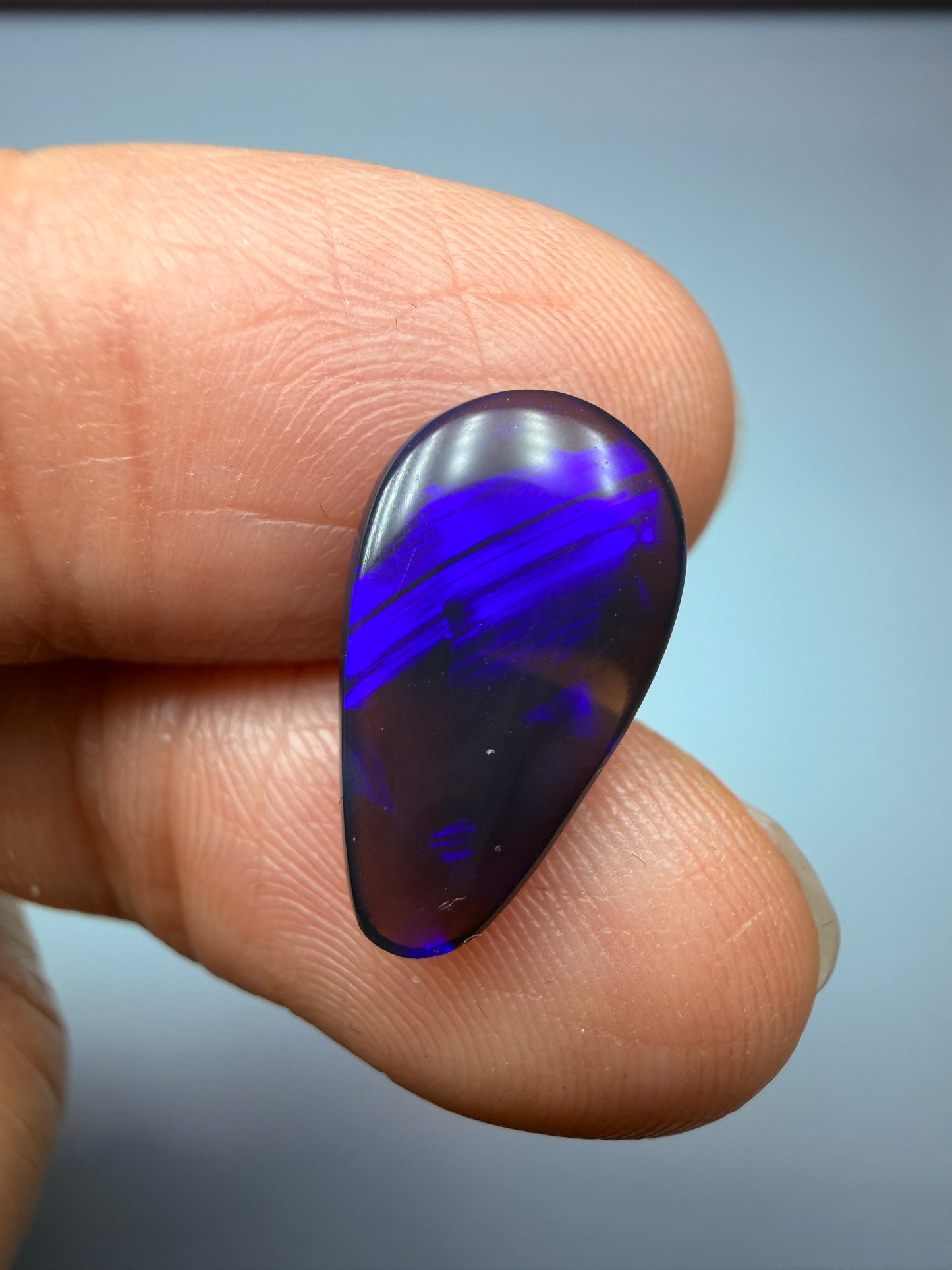 Black Aubergine. Lightning Ridge Solid Opal. 2.76 Ct