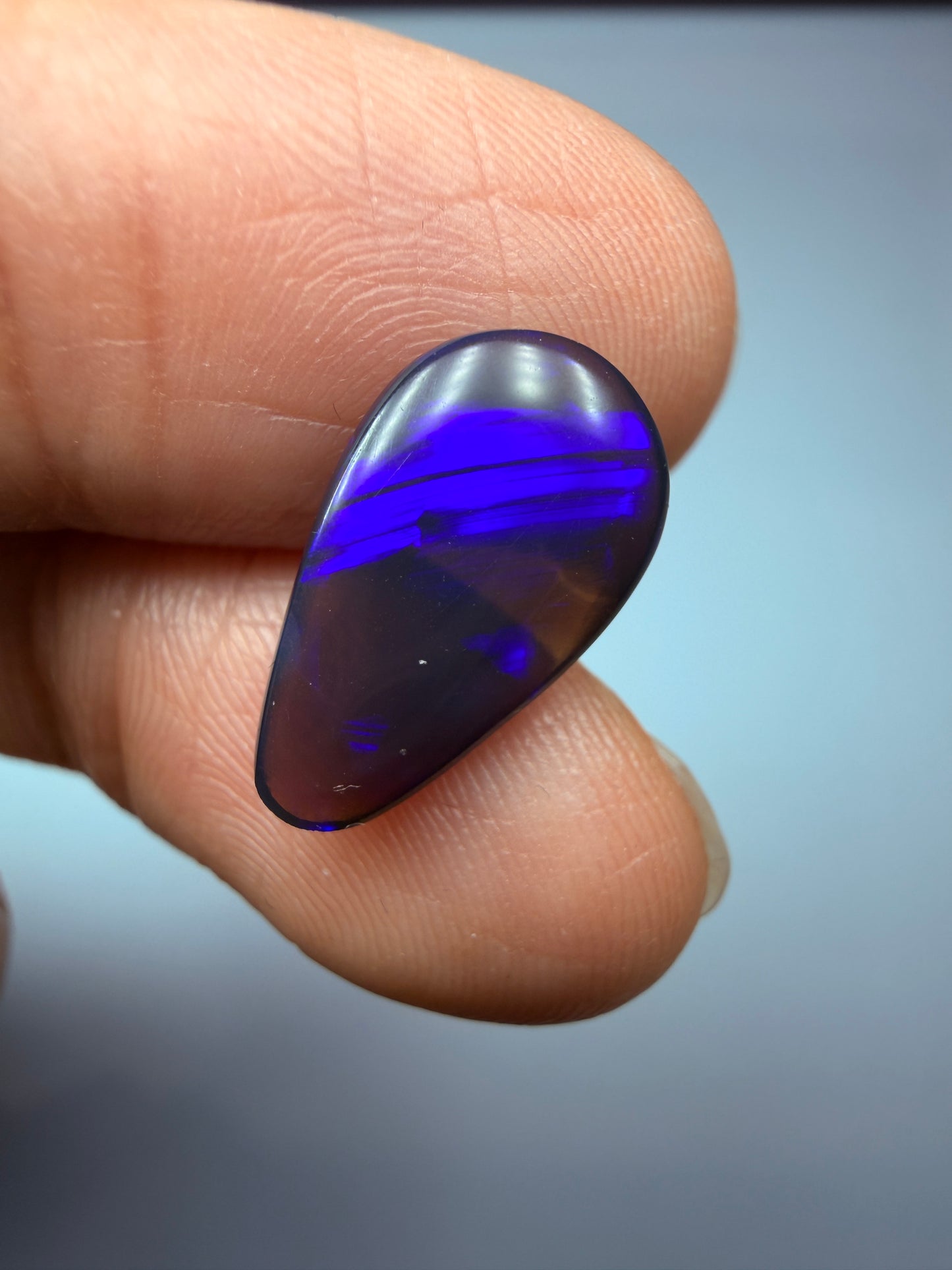 Black Aubergine. Lightning Ridge Solid Opal. 2.76 Ct