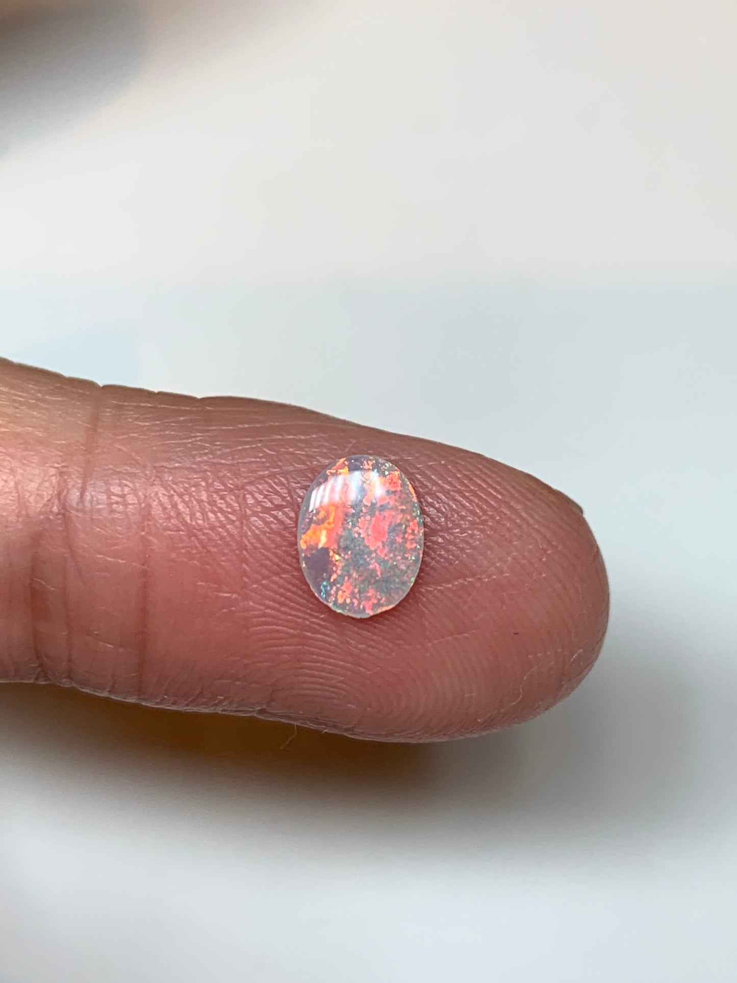 Vivid Flames. Lightning Ridge Opal Pair. 0.59 Ct