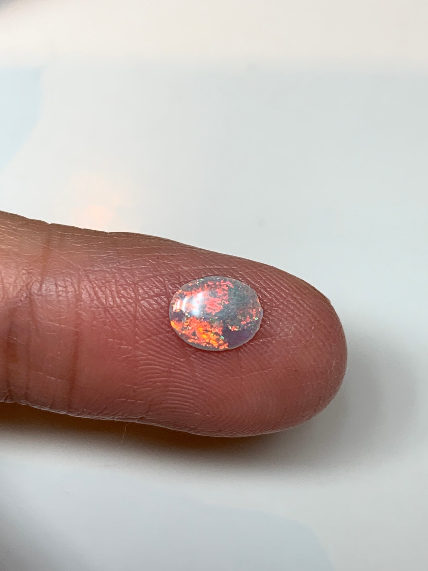 Vivid Flames. Lightning Ridge Opal Pair. 0.59 Ct