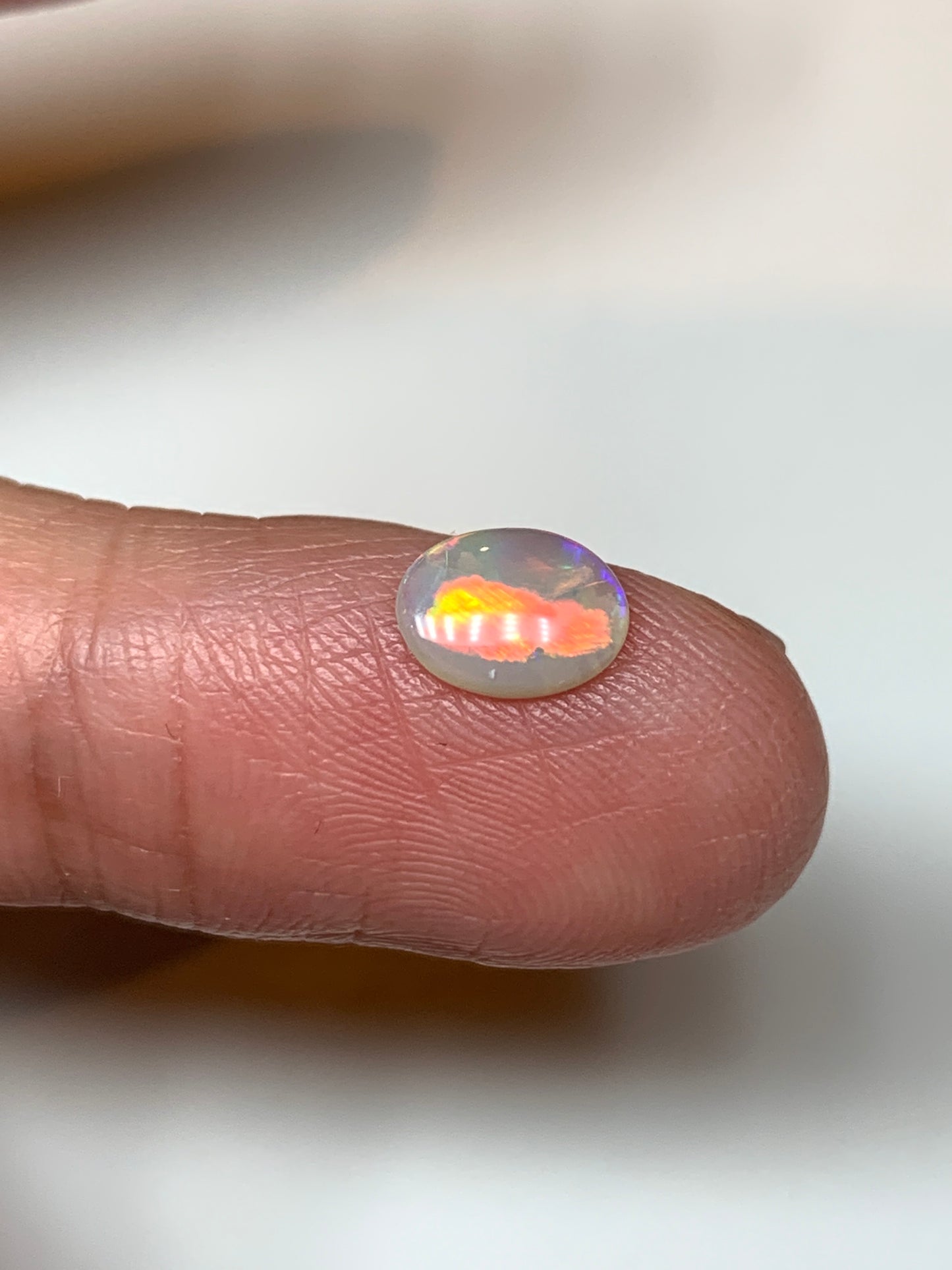 Vivid Flames. Lightning Ridge Opal Pair. 0.59 Ct