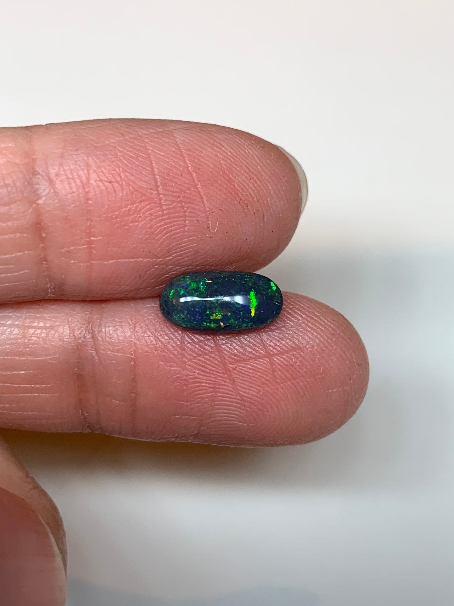 Green Galaxy. Lightning Ridge Black Opal. 1.15 Ct