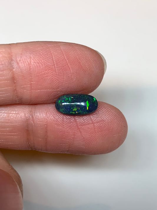 Green Galaxy. Lightning Ridge Black Opal. 1.15 Ct