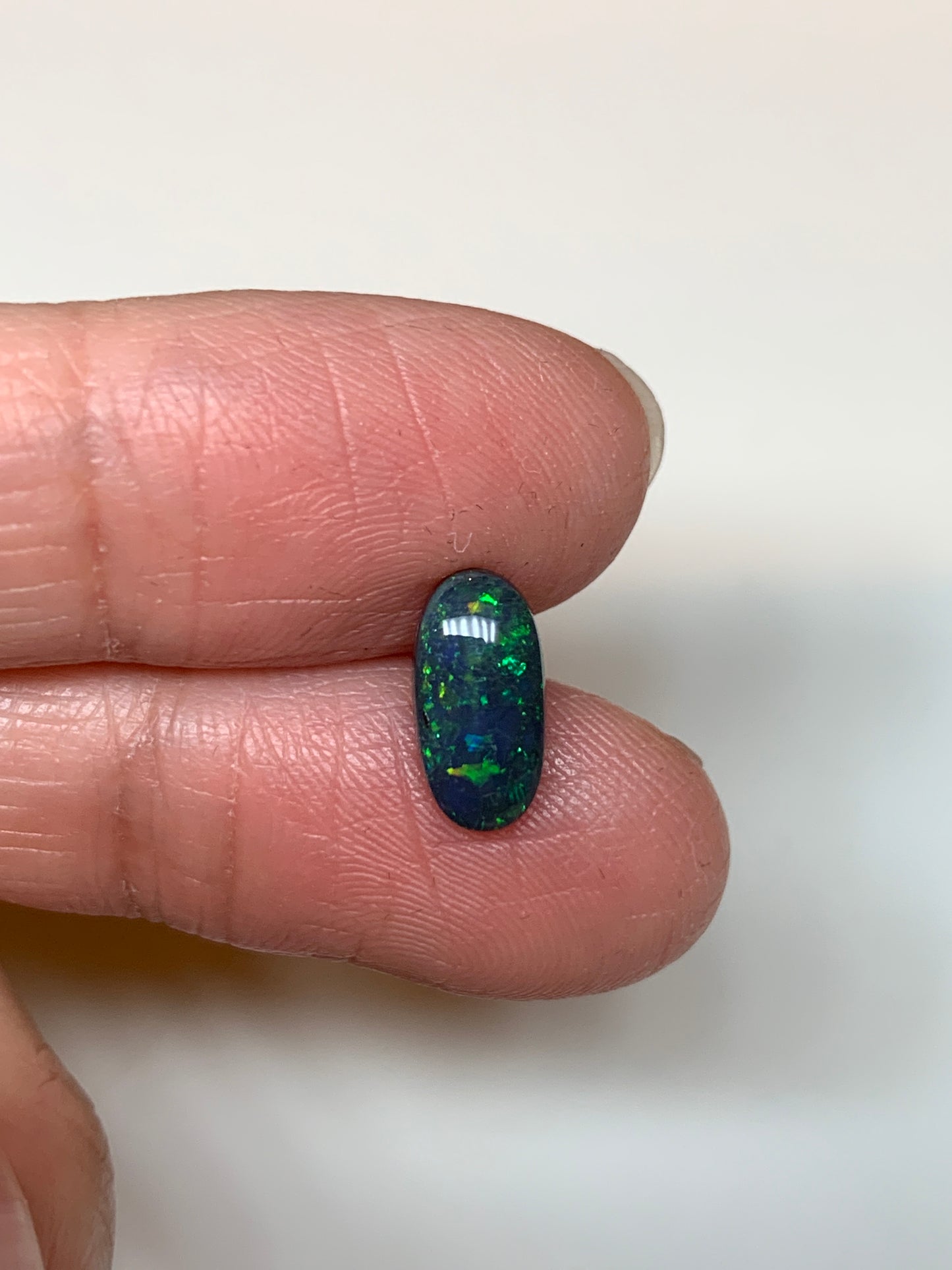 Green Galaxy. Lightning Ridge Black Opal. 1.15 Ct
