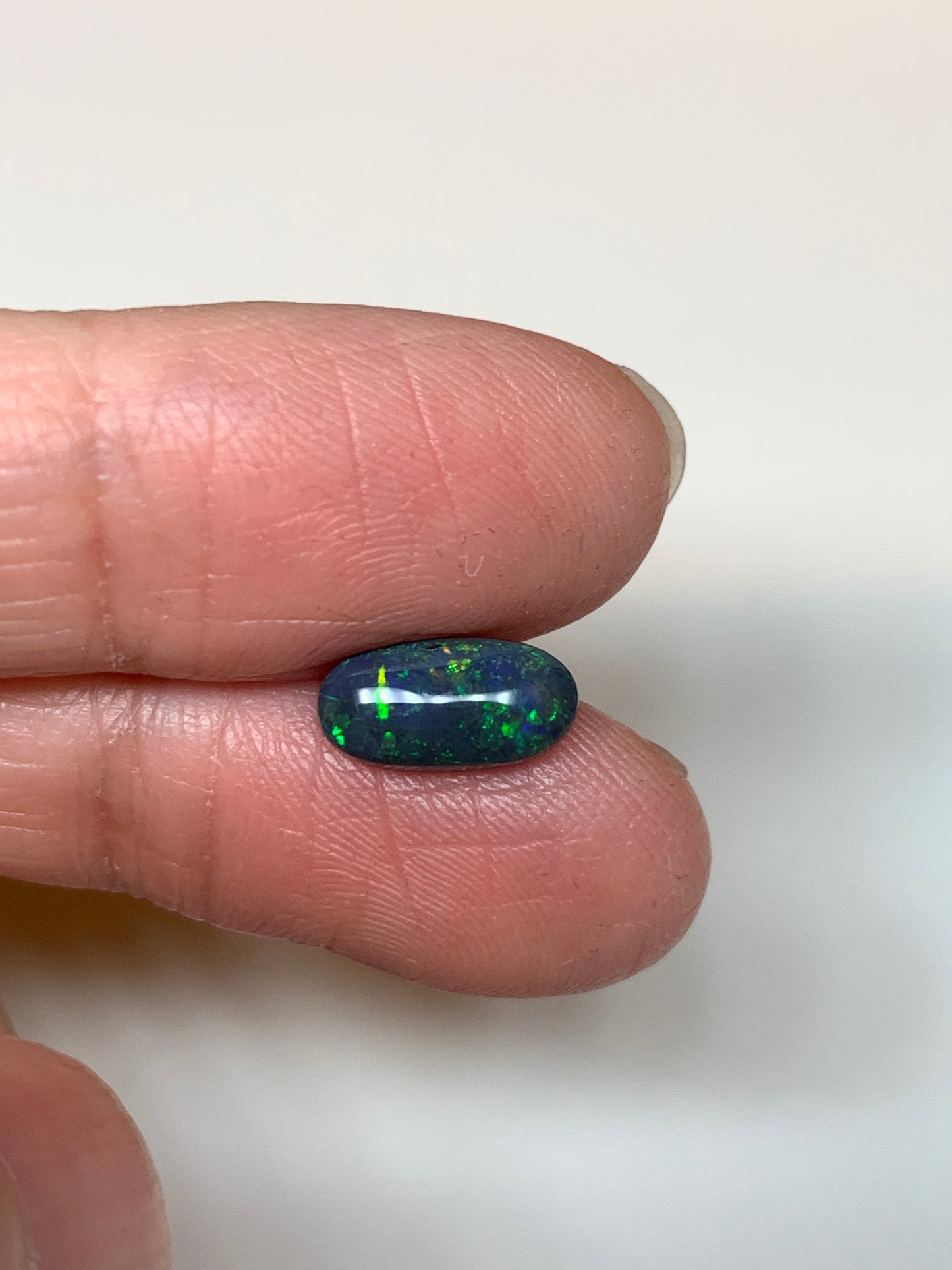 Green Galaxy. Lightning Ridge Black Opal. 1.15 Ct