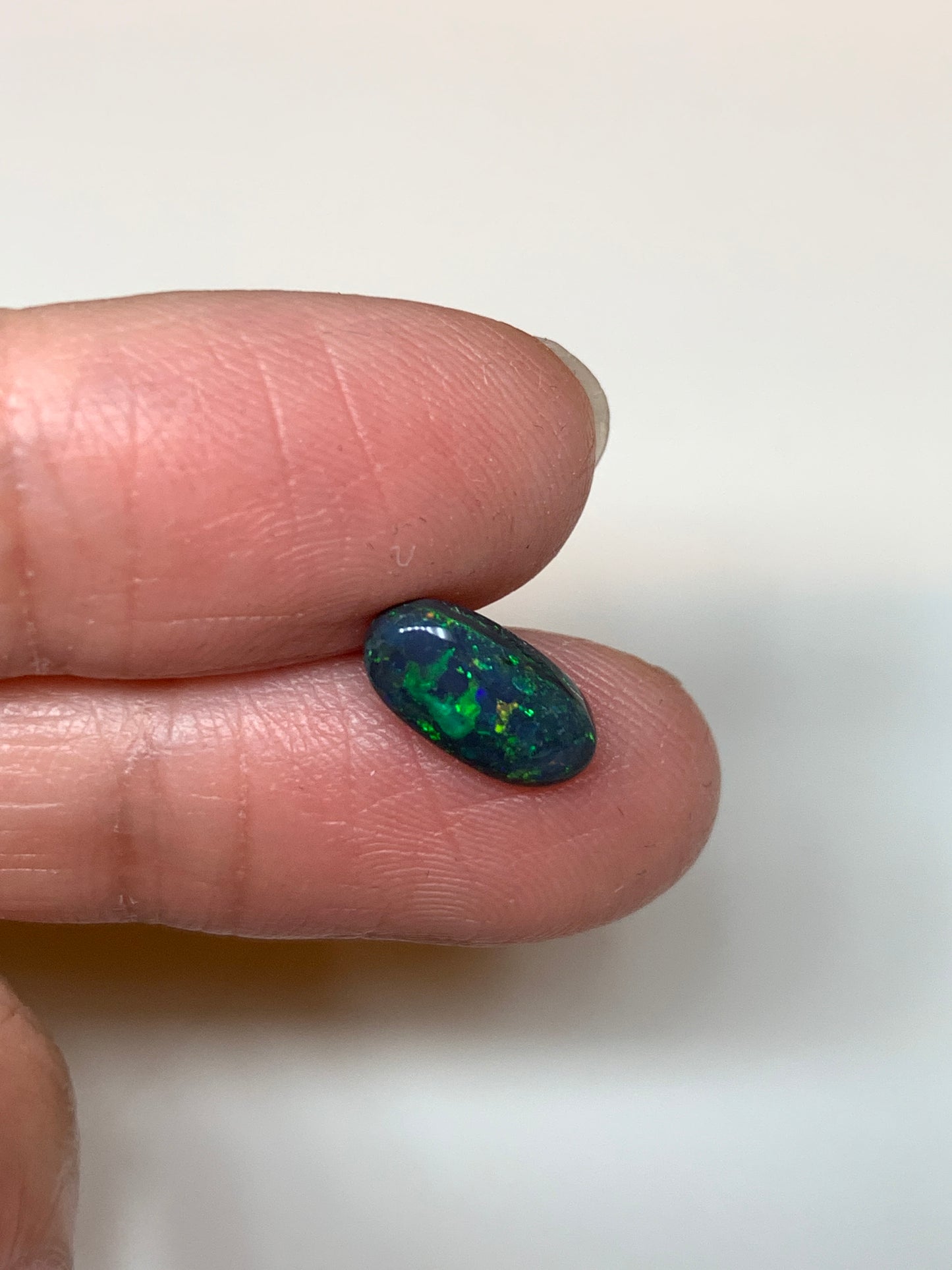 Green Galaxy. Lightning Ridge Black Opal. 1.15 Ct