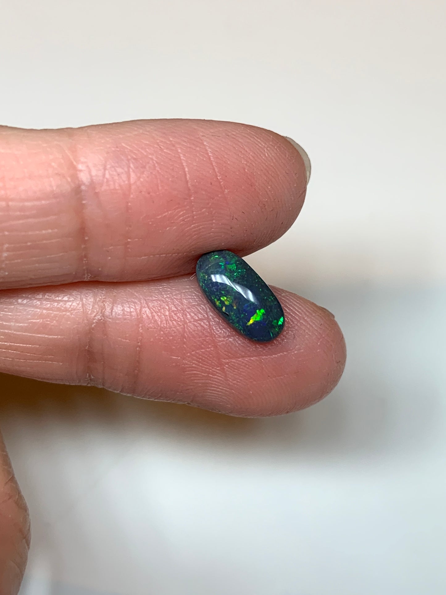 Green Galaxy. Lightning Ridge Black Opal. 1.15 Ct