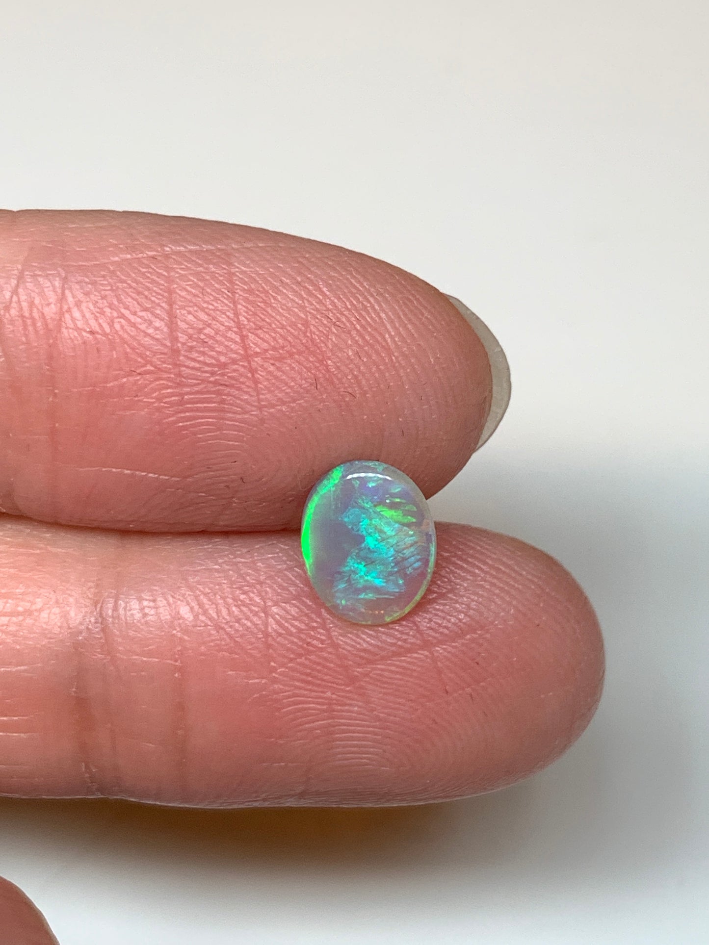 Green Display. Lightning Ridge Crystal Opal. 0.72 Ct