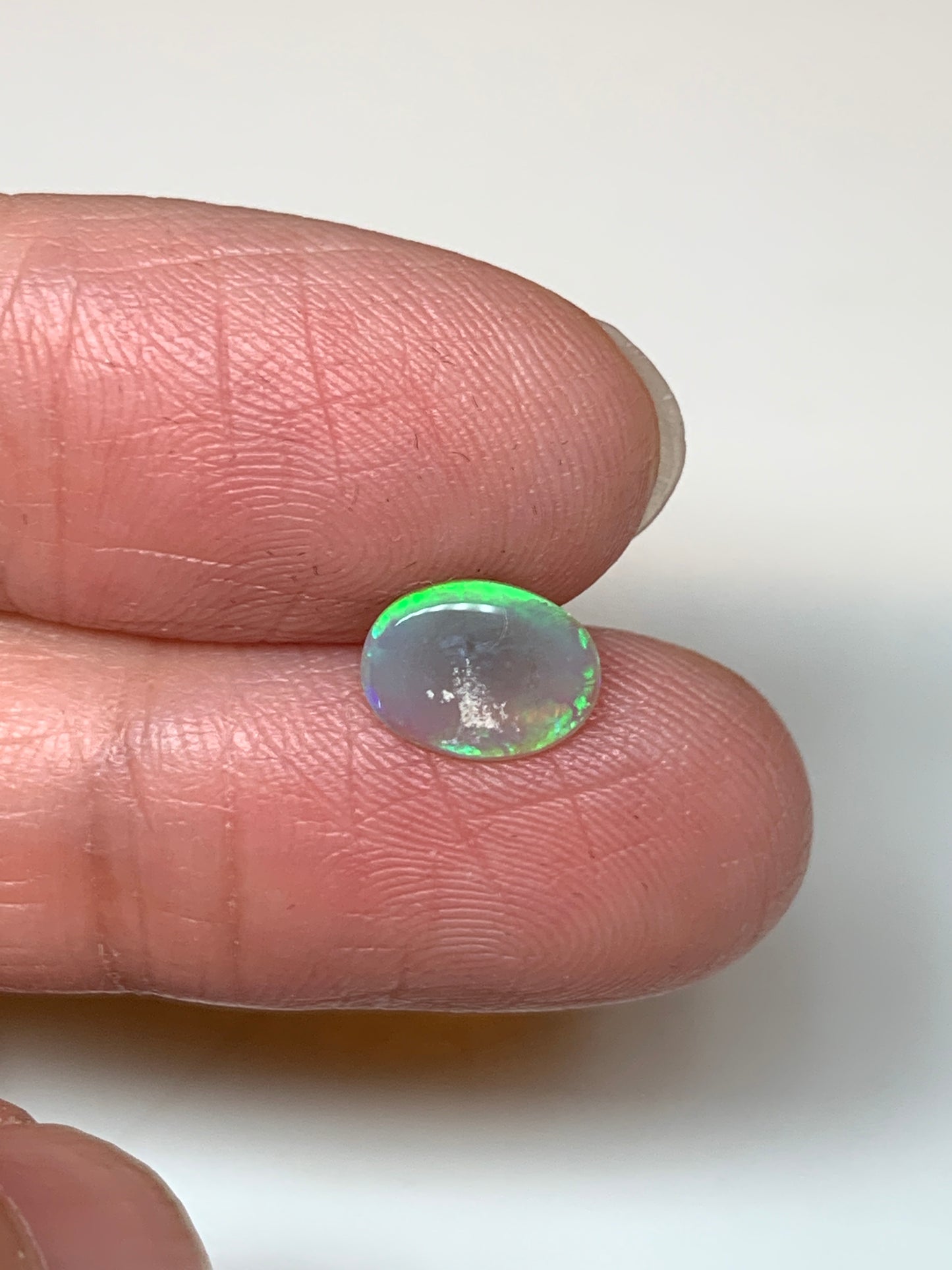 Green Display. Lightning Ridge Crystal Opal. 0.72 Ct
