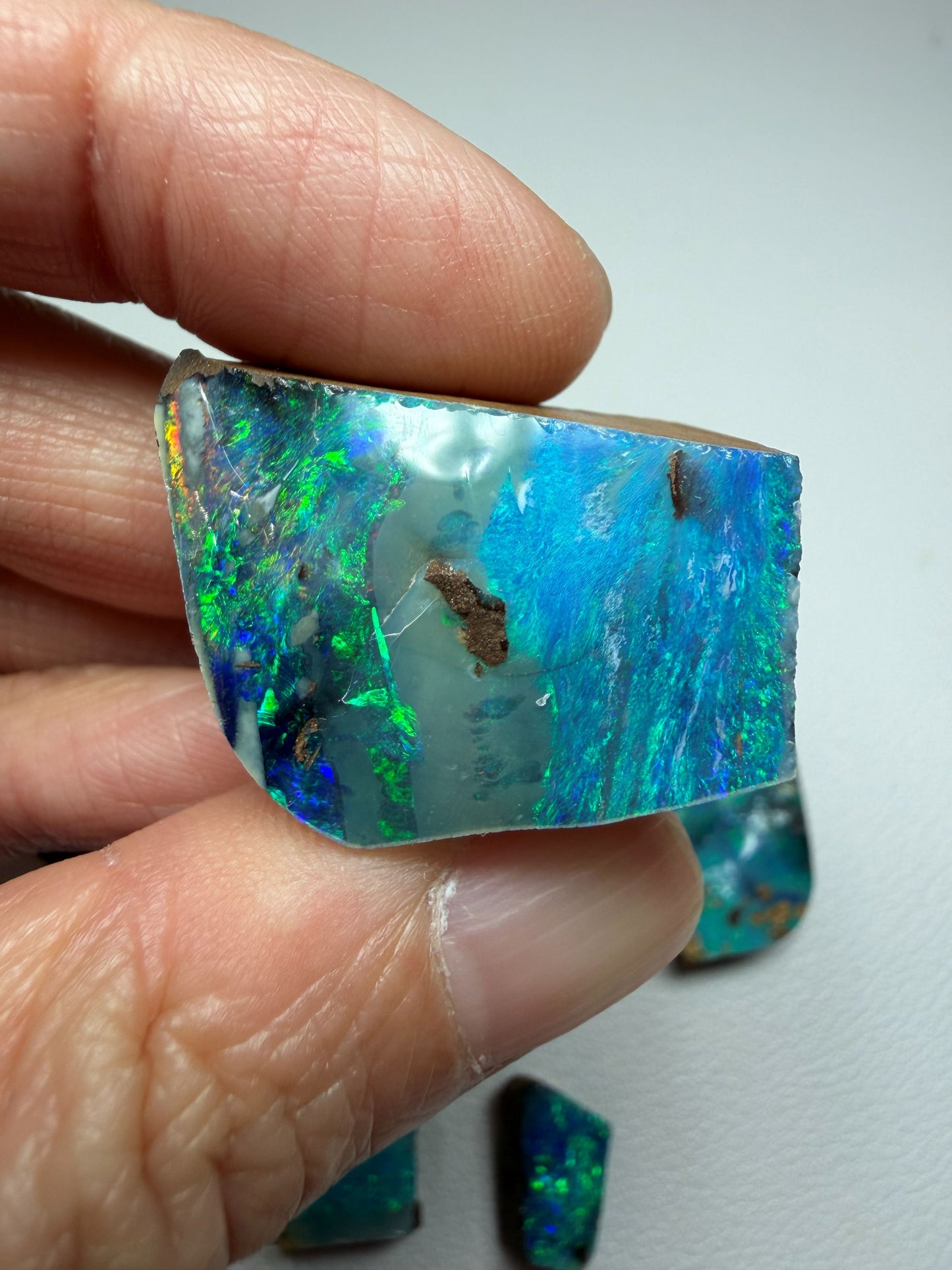 Parcel Opal Splits. 10 Pieces Natural Boulder Opal. 170 Carats