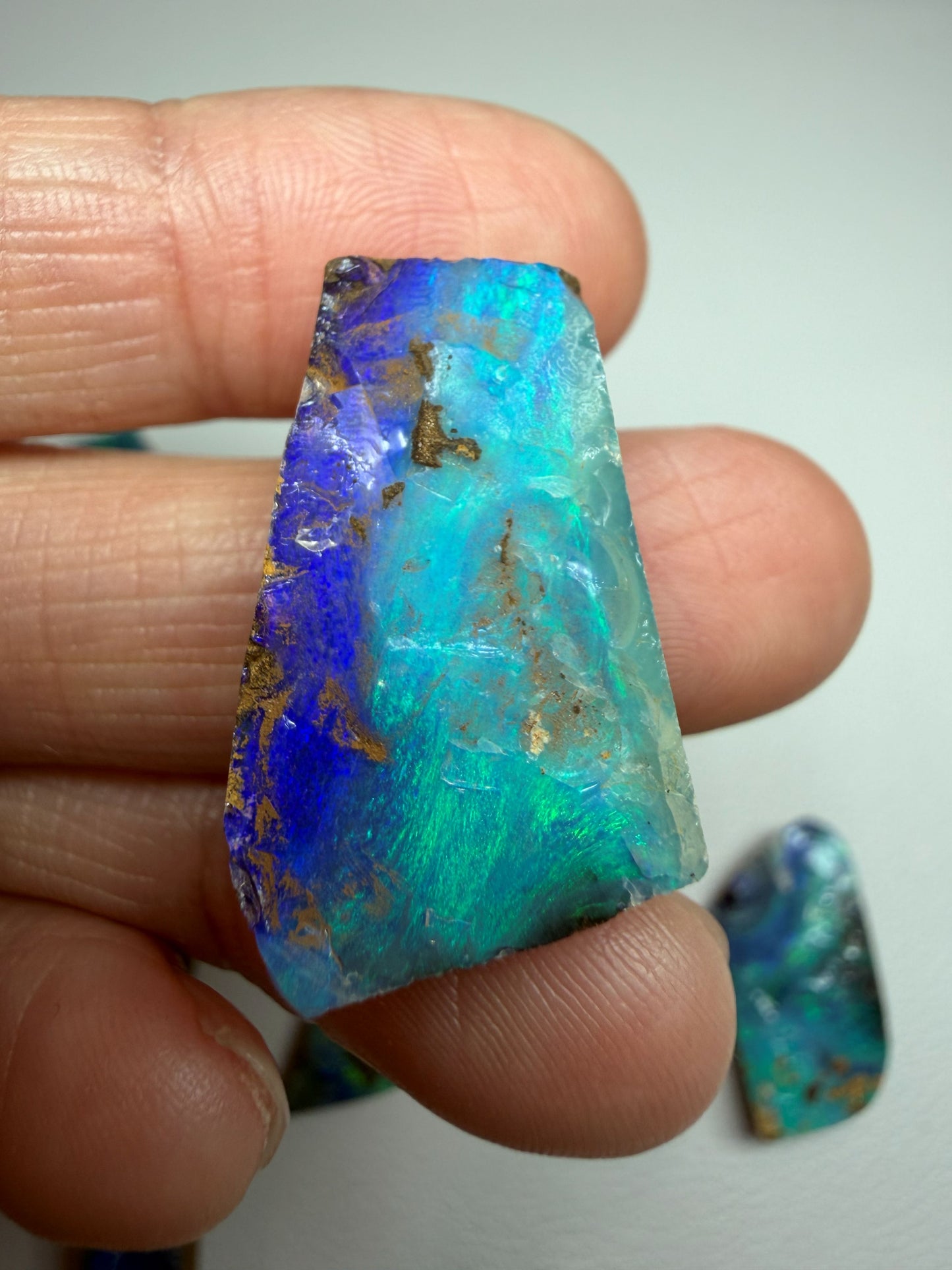 Parcel Opal Splits. 10 Pieces Natural Boulder Opal. 170 Carats