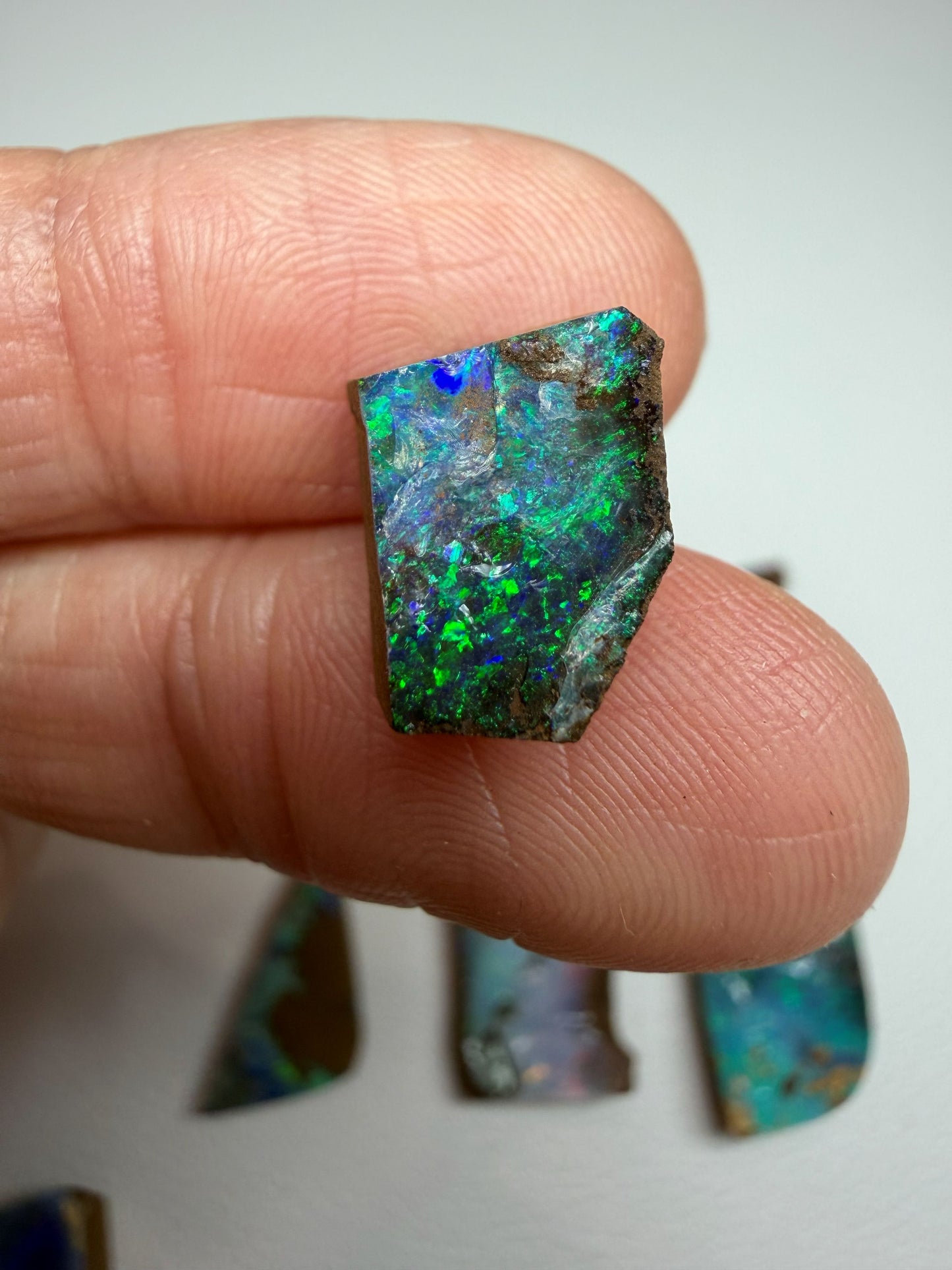 Parcel Opal Splits. 10 Pieces Natural Boulder Opal. 170 Carats