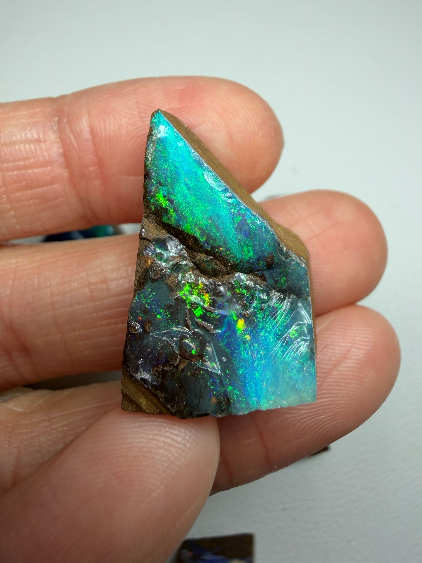 Parcel Opal Splits. 10 Pieces Natural Boulder Opal. 175 Carats