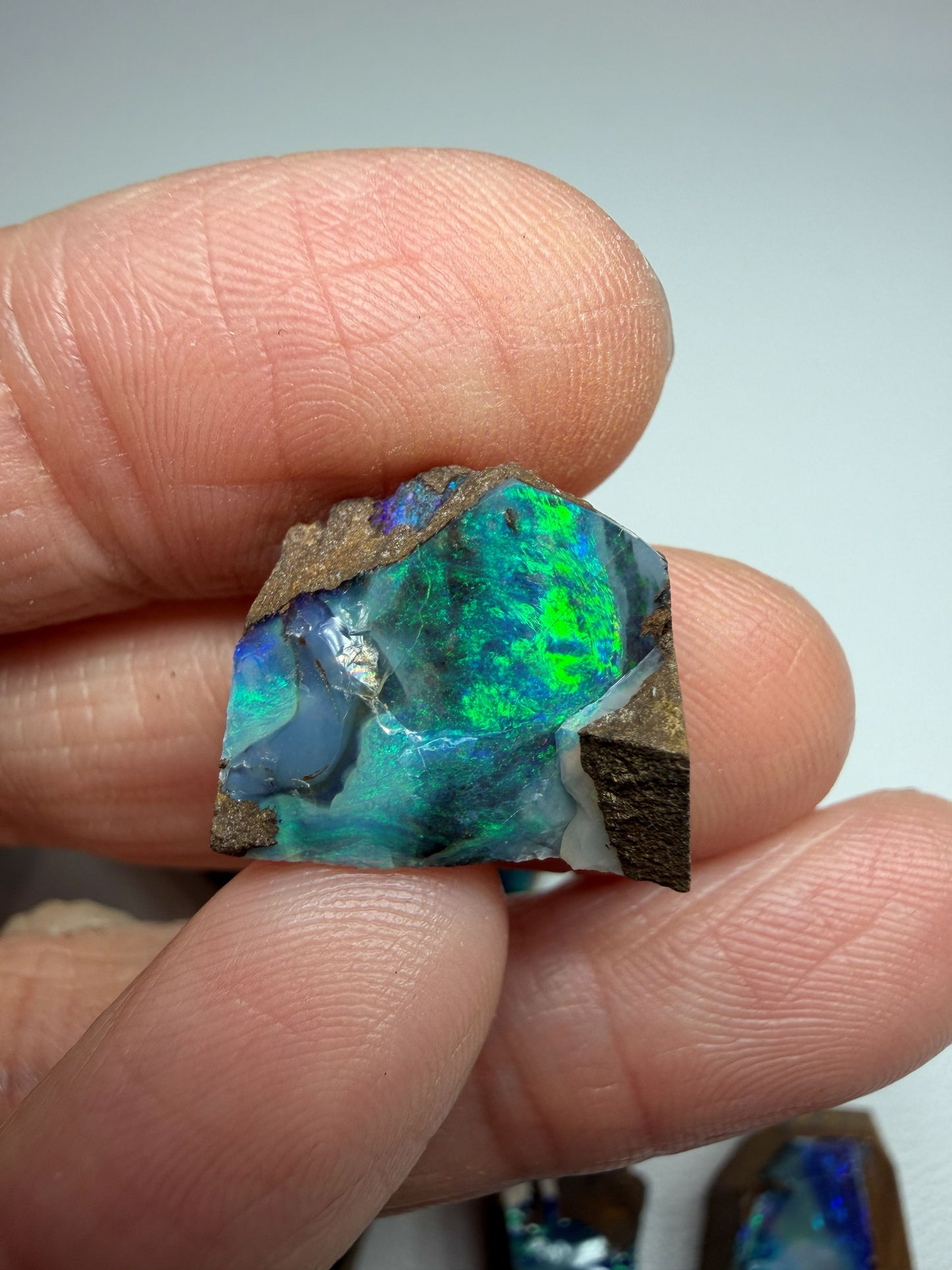 Parcel Opal Splits. 10 Pieces Natural Boulder Opal. 175 Carats