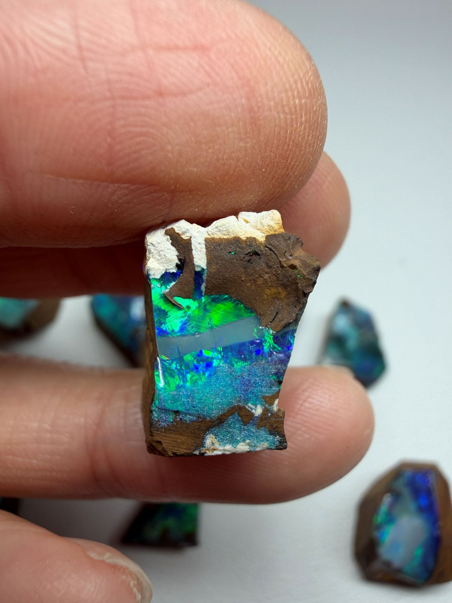 Parcel Opal Splits. 10 Pieces Natural Boulder Opal. 175 Carats