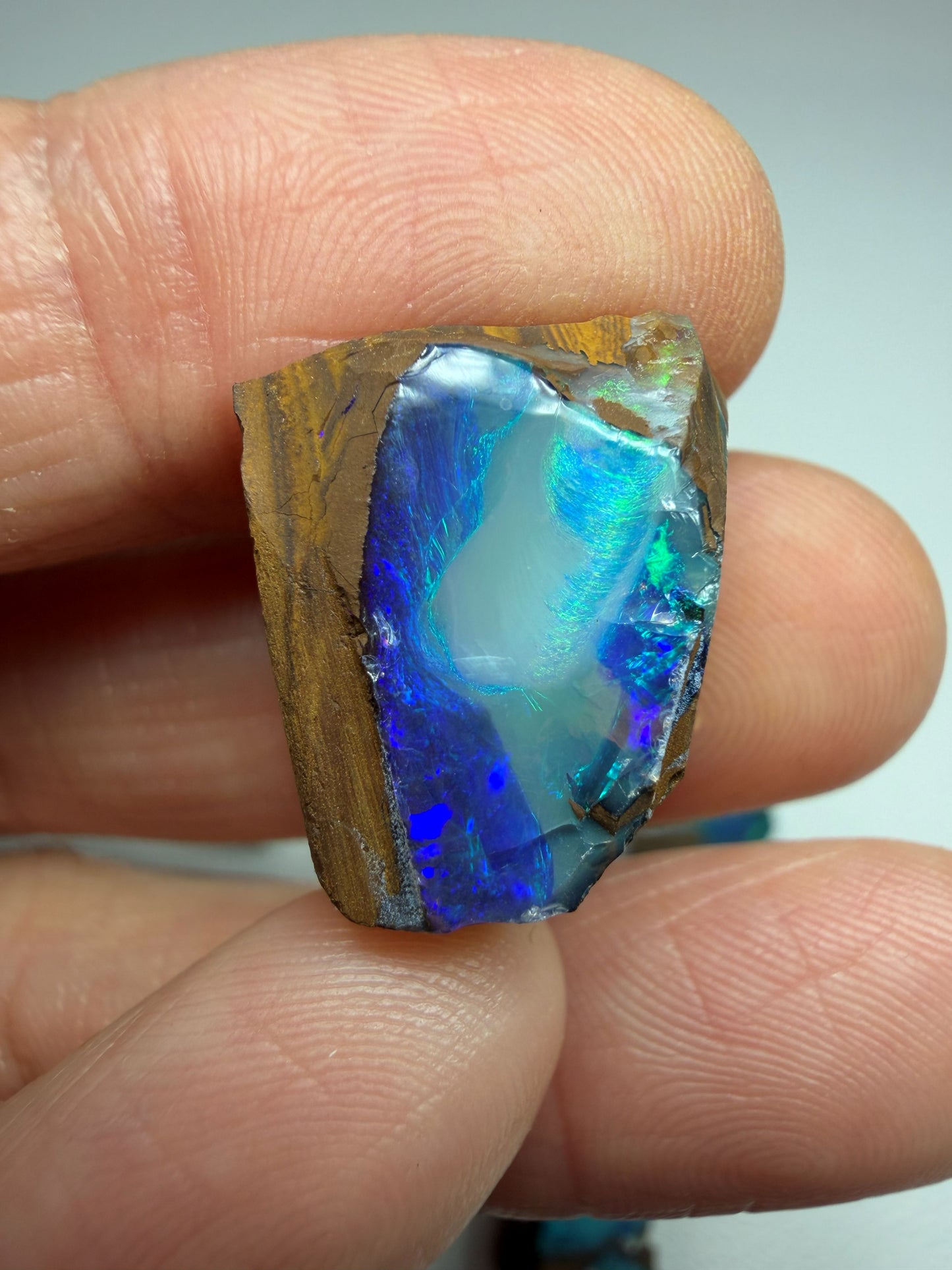 Parcel Opal Splits. 10 Pieces Natural Boulder Opal. 175 Carats