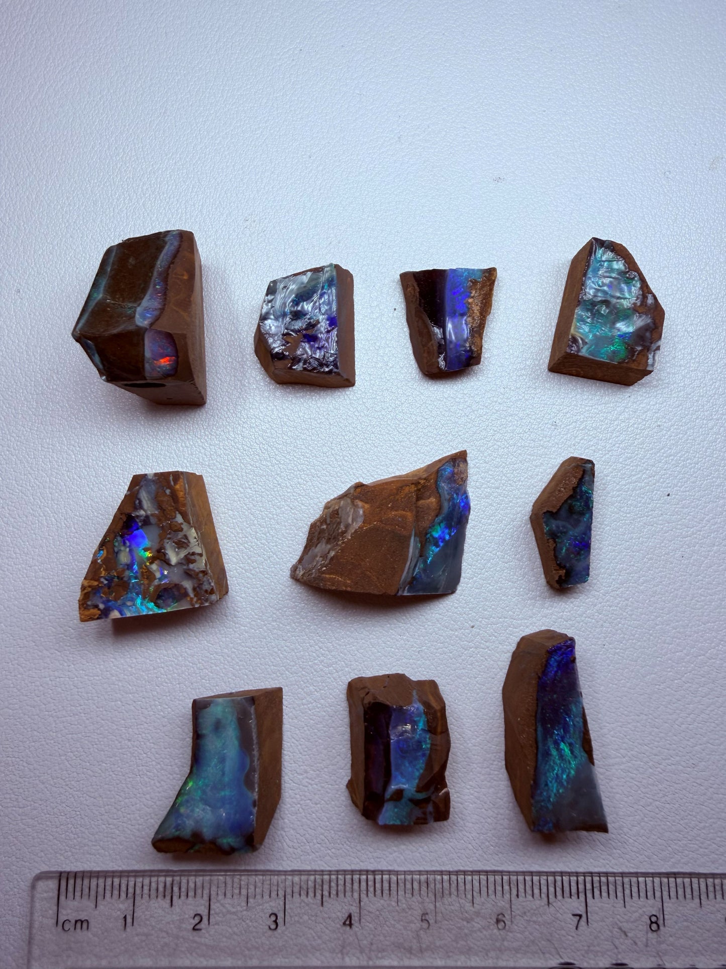 Parcel Opal Splits. 10 Pieces Natural Boulder Opal. 235 Carats