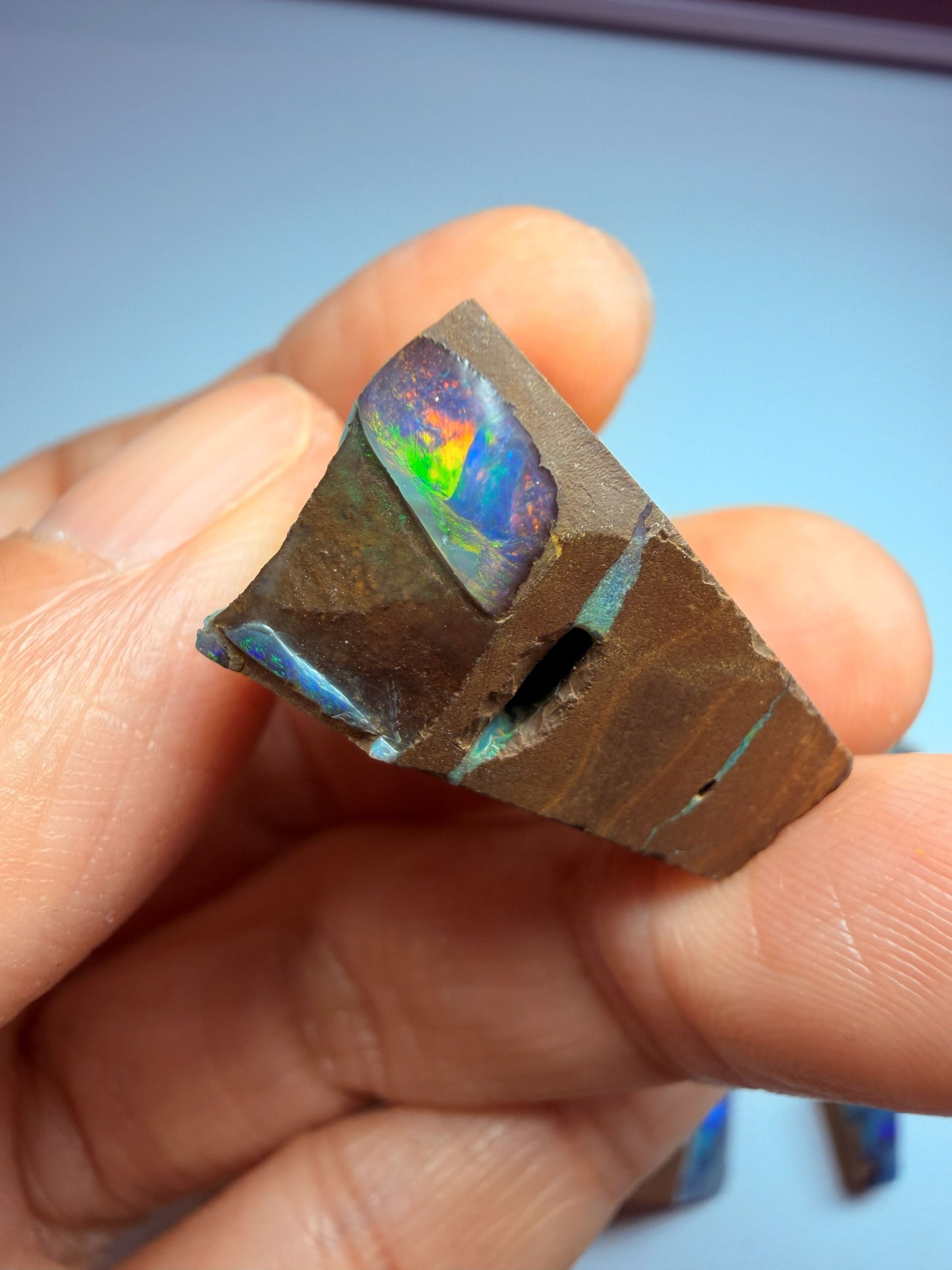 Parcel Opal Splits. 10 Pieces Natural Boulder Opal. 235 Carats