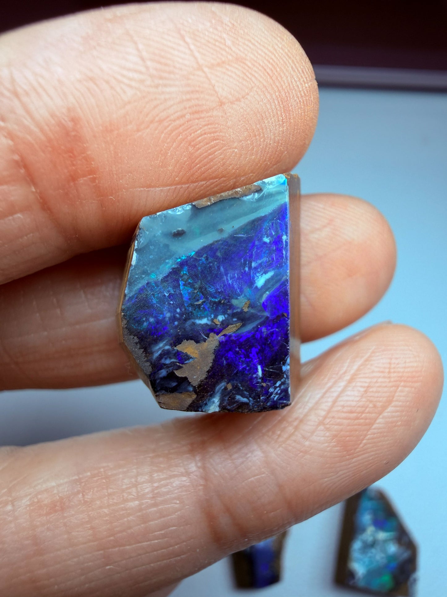 Parcel Opal Splits. 10 Pieces Natural Boulder Opal. 235 Carats