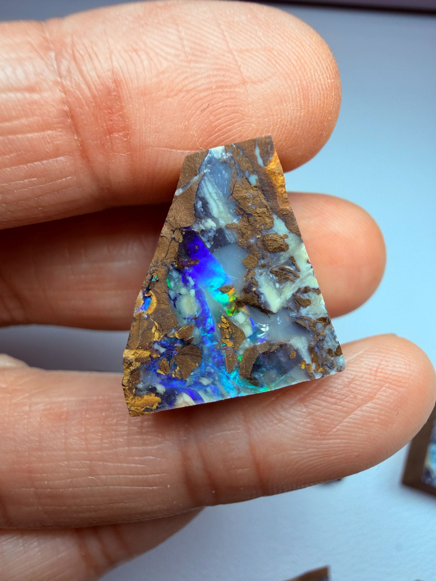 Parcel Opal Splits. 10 Pieces Natural Boulder Opal. 235 Carats