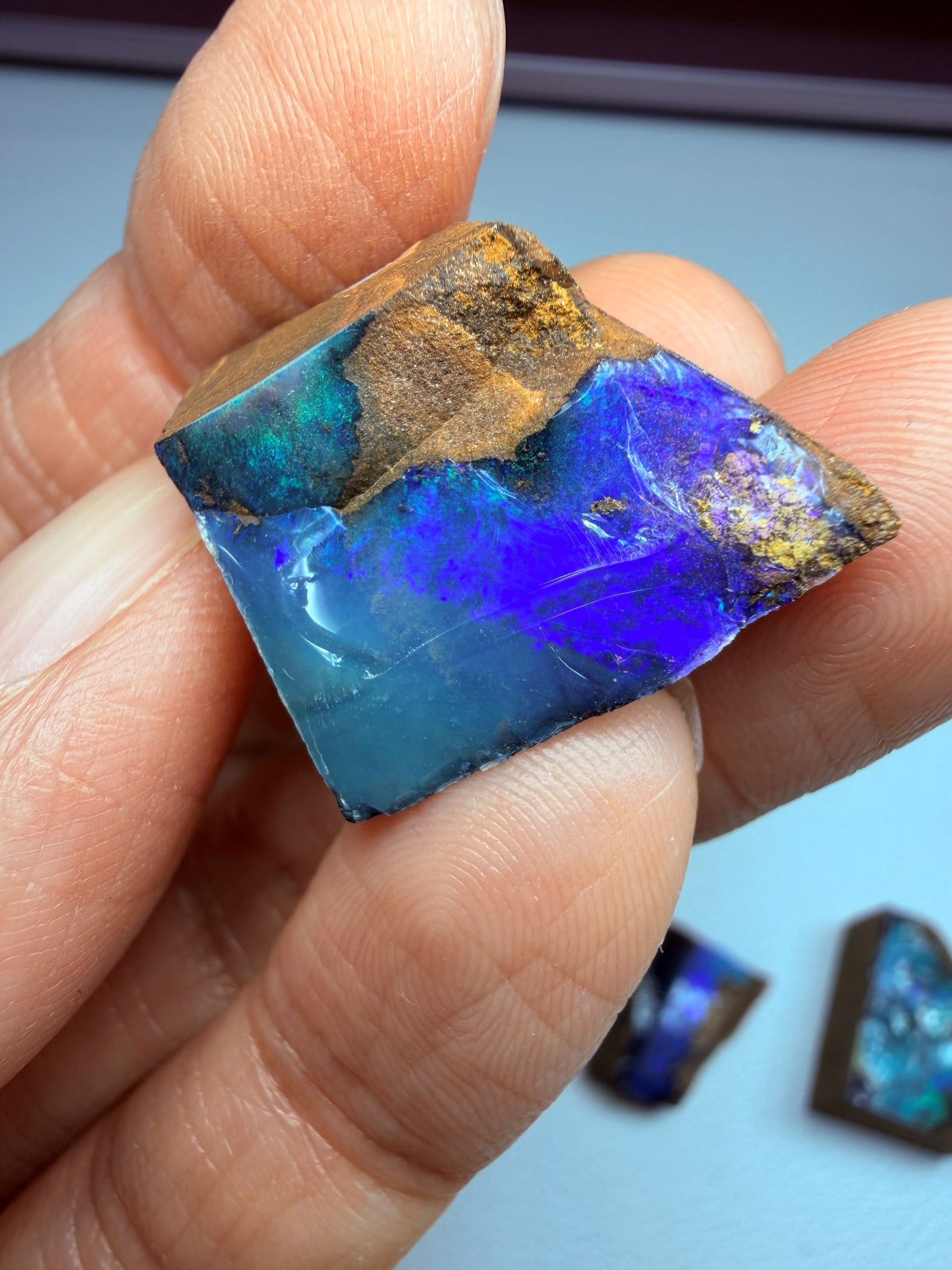 Parcel Opal Splits. 10 Pieces Natural Boulder Opal. 235 Carats