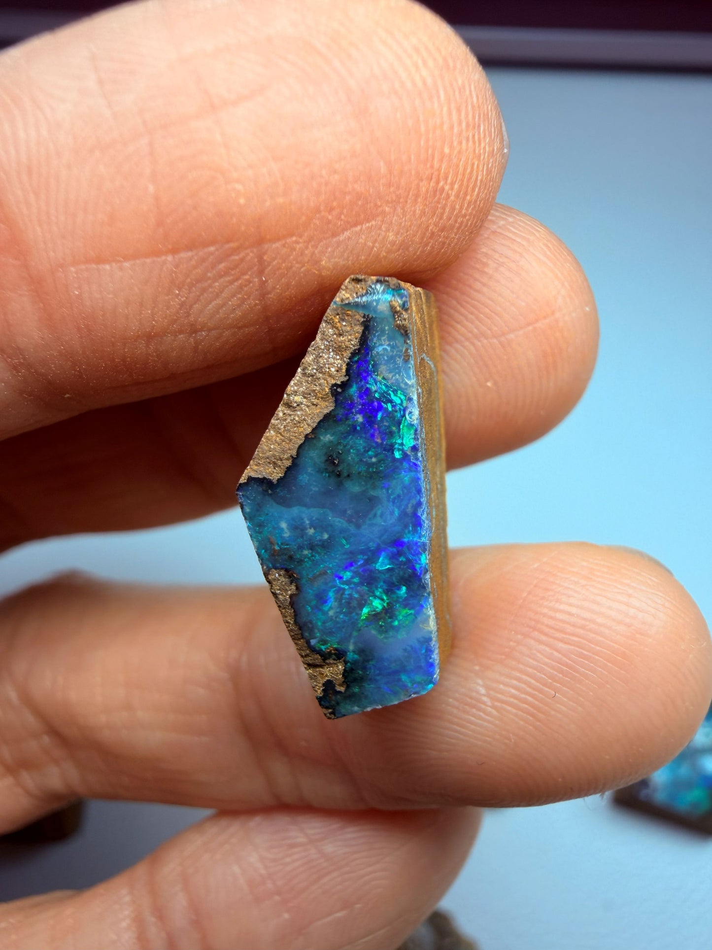 Parcel Opal Splits. 10 Pieces Natural Boulder Opal. 235 Carats
