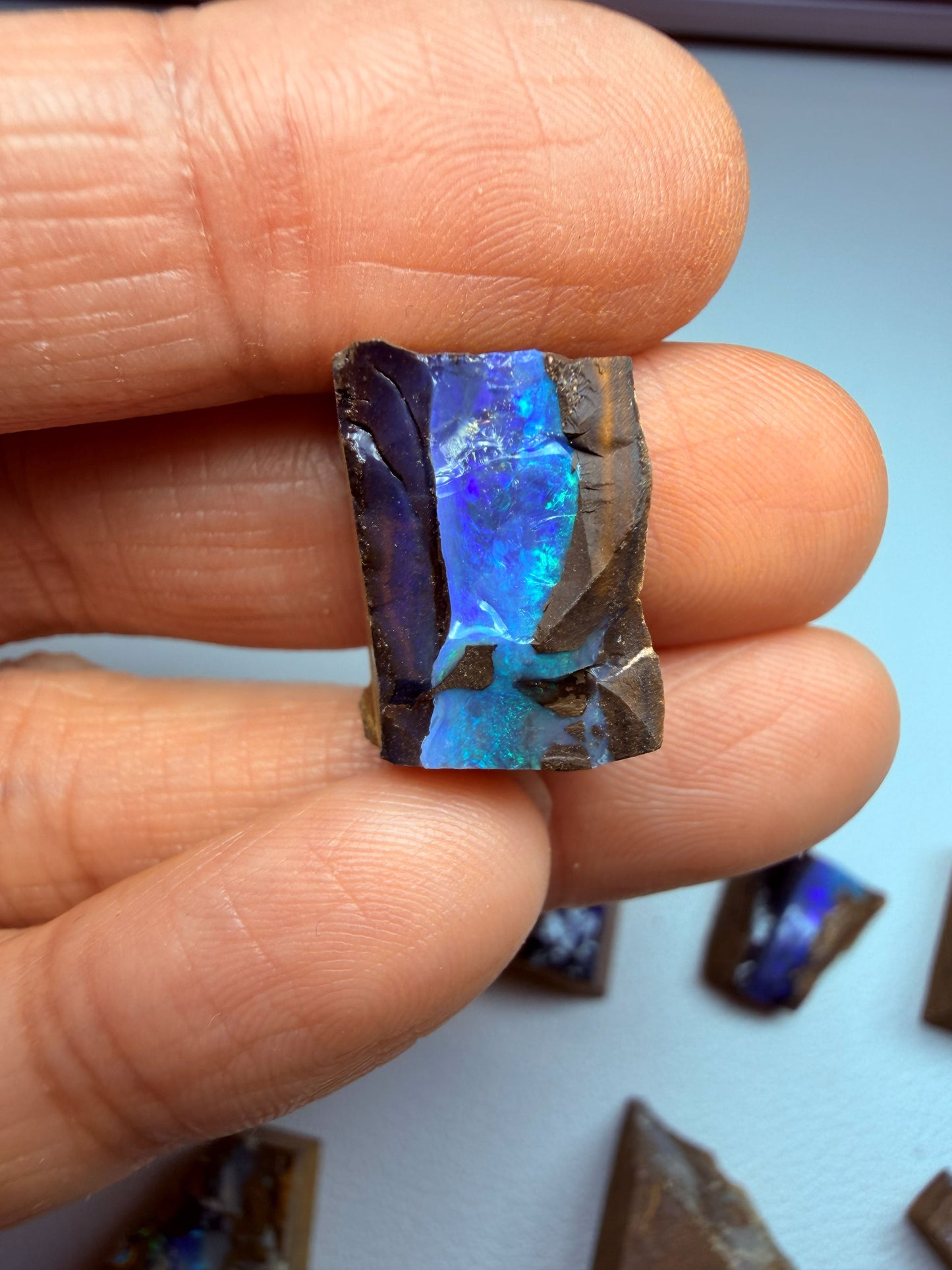 Parcel Opal Splits. 10 Pieces Natural Boulder Opal. 235 Carats