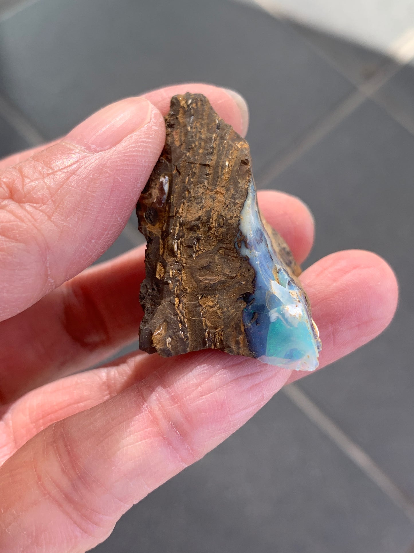 Bargain Parcel of 3 Green Rough Boulder Opal Rocks. 95 Grams.