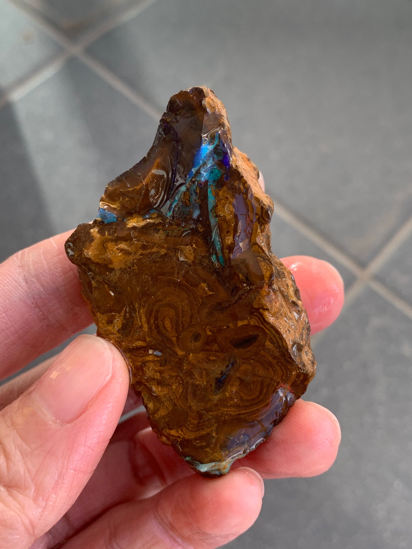 Bargain Parcel of 3 Green Rough Boulder Opal Rocks. 95 Grams.