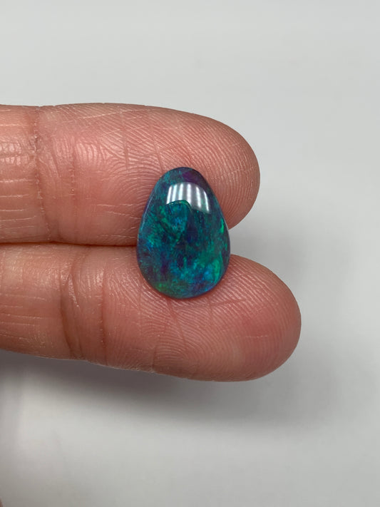 Quality Teardrop. Lightning Ridge Black Crystal Opal. 2.52 Ct