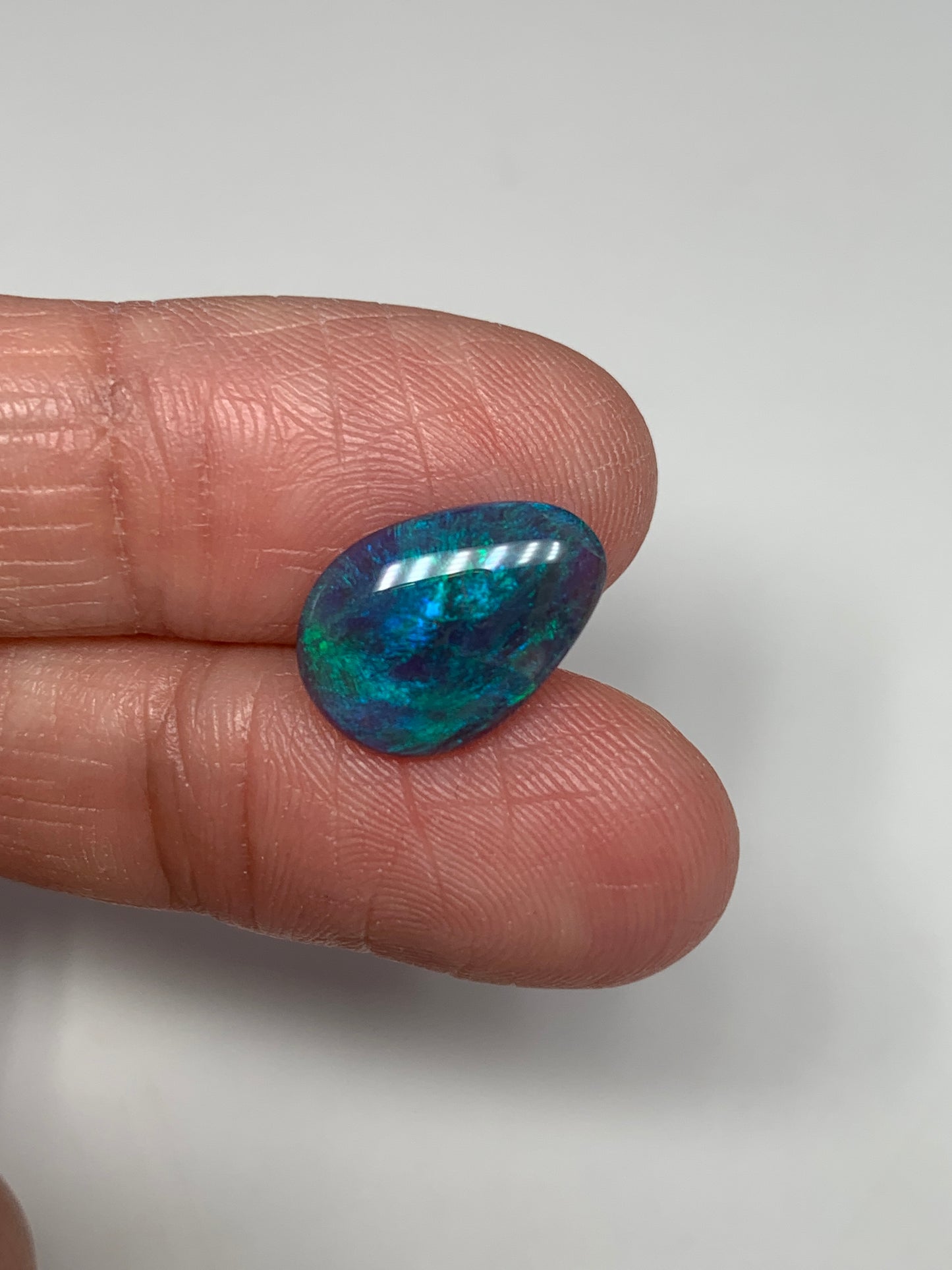 Quality Teardrop. Lightning Ridge Black Crystal Opal. 2.52 Ct