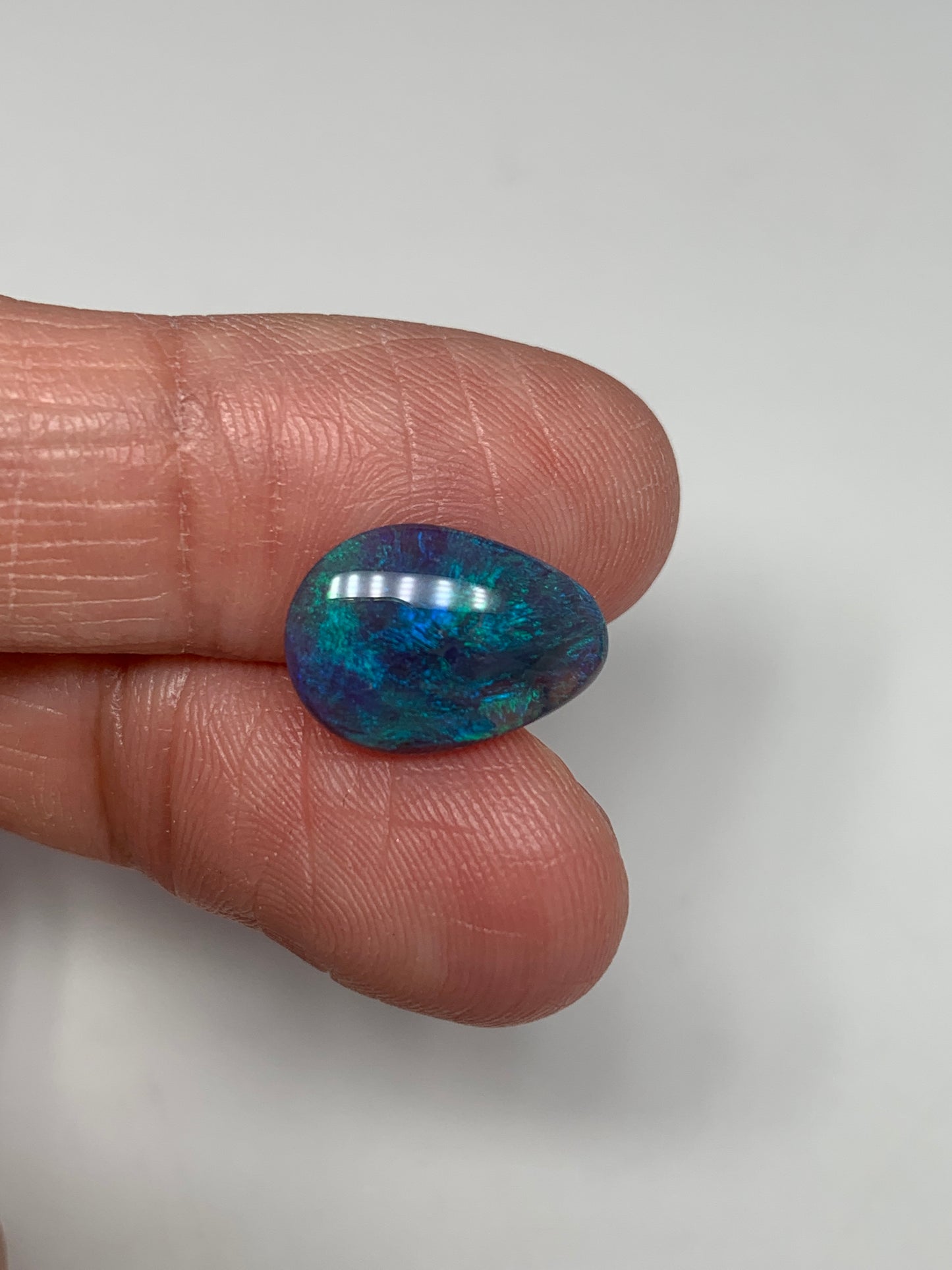 Quality Teardrop. Lightning Ridge Black Crystal Opal. 2.52 Ct