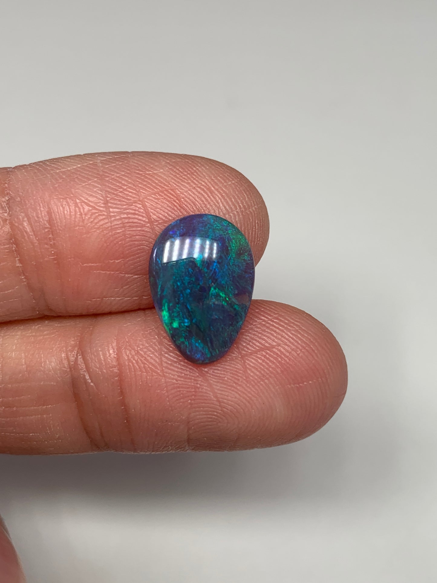 Quality Teardrop. Lightning Ridge Black Crystal Opal. 2.52 Ct