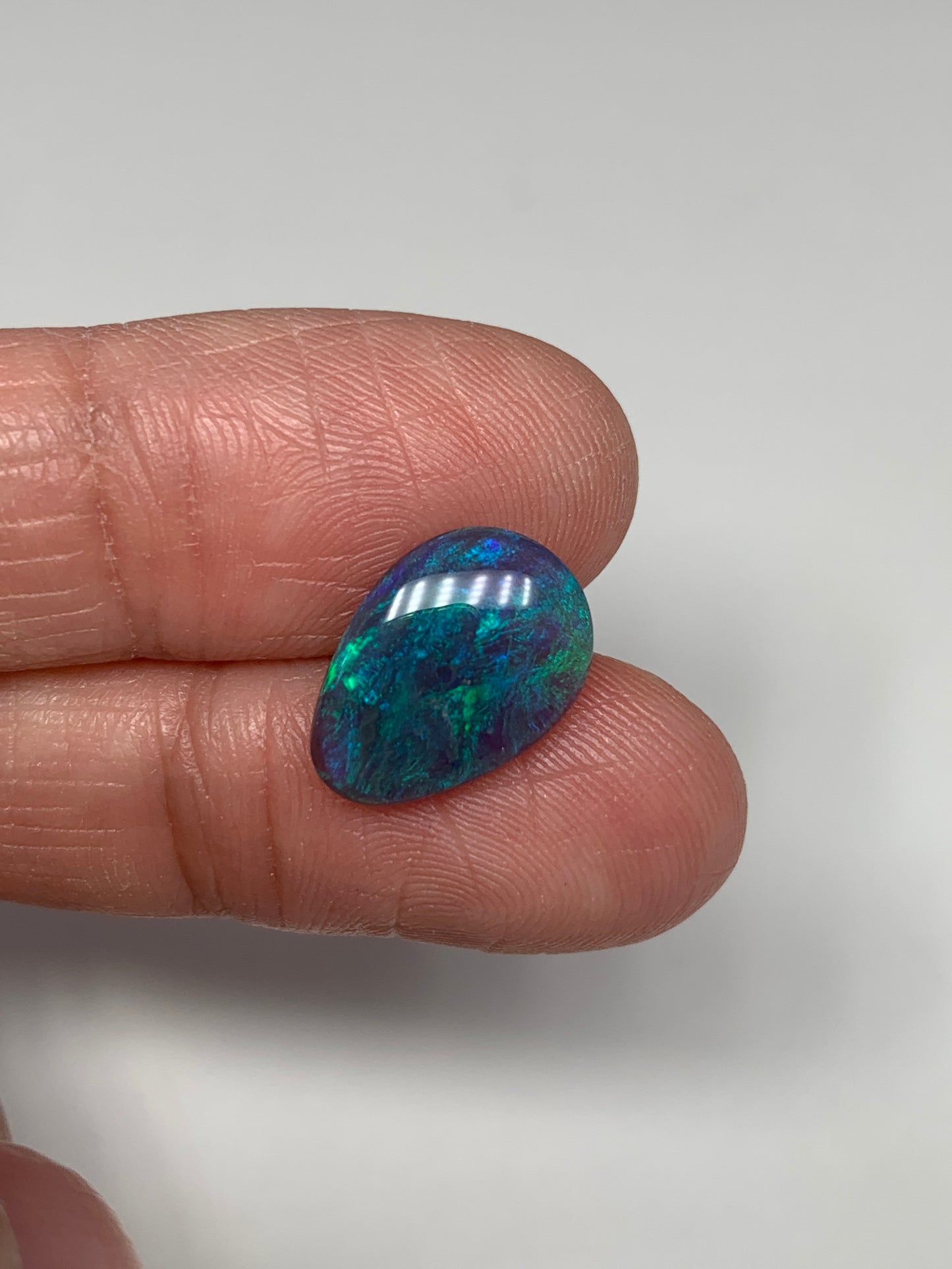 Quality Teardrop. Lightning Ridge Black Crystal Opal. 2.52 Ct