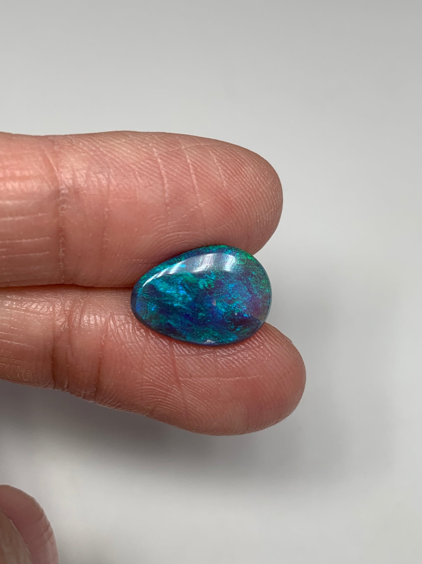 Quality Teardrop. Lightning Ridge Black Crystal Opal. 2.52 Ct