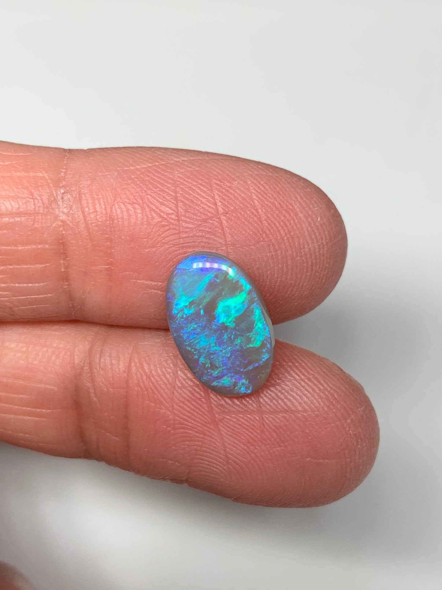 Swirling Green. Lightning Ridge Crystal Opal. 2.03 Ct